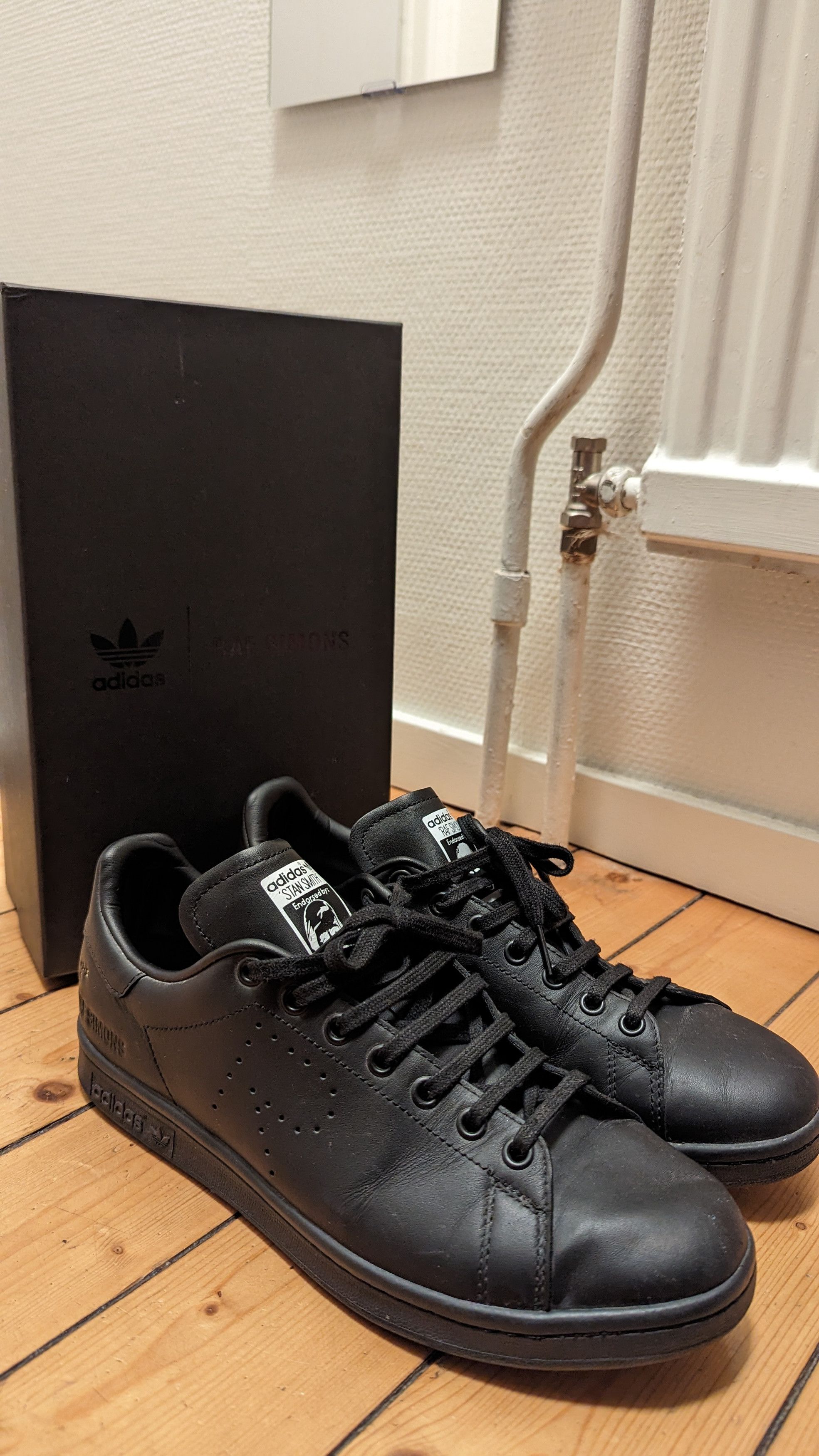 Adidas Raf Simons Adidas Raf Simons Stan Smith Black Grailed