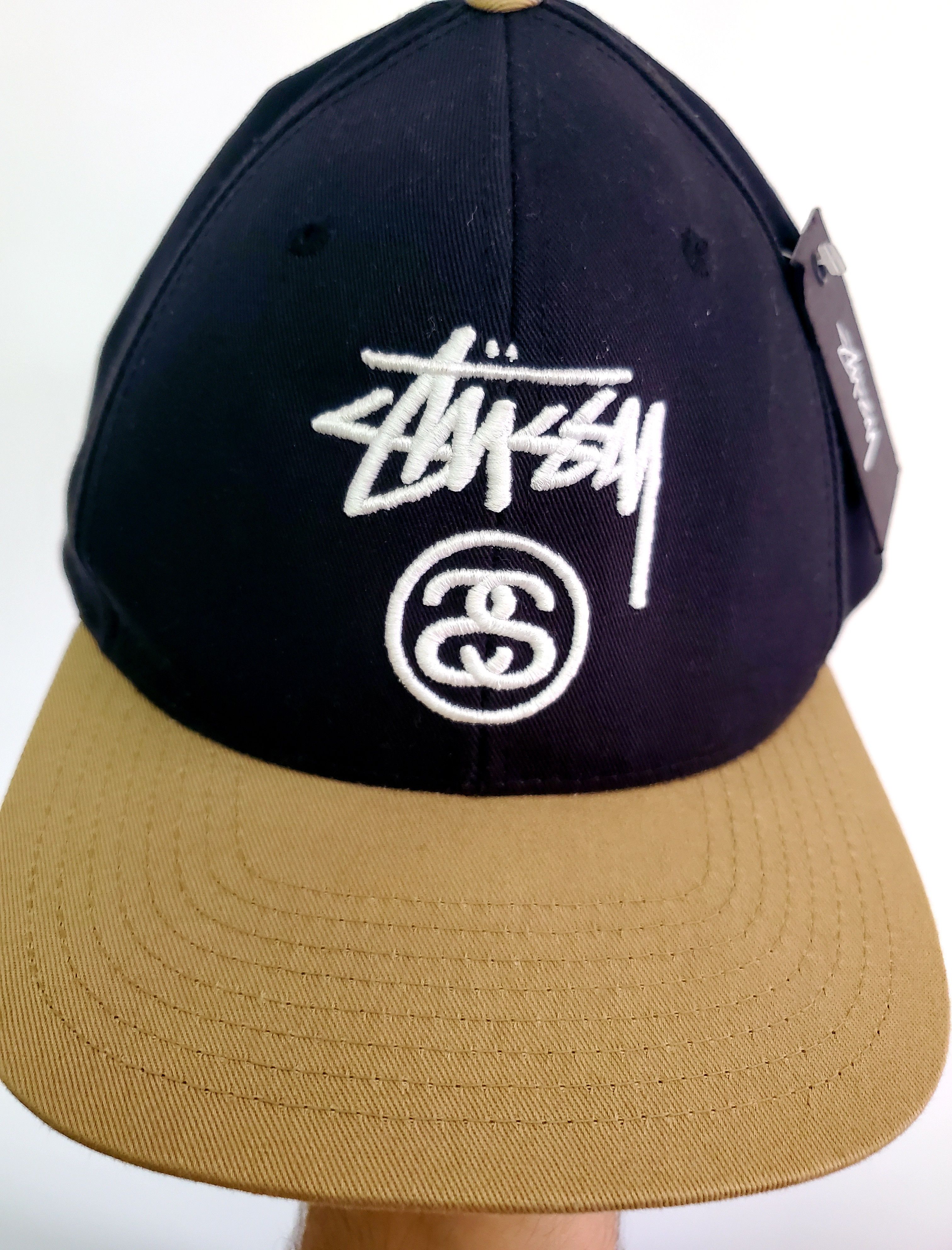Stussy Stussy Snap back Black White Embroidery Logo one size Size ONE SIZE - 6 Thumbnail