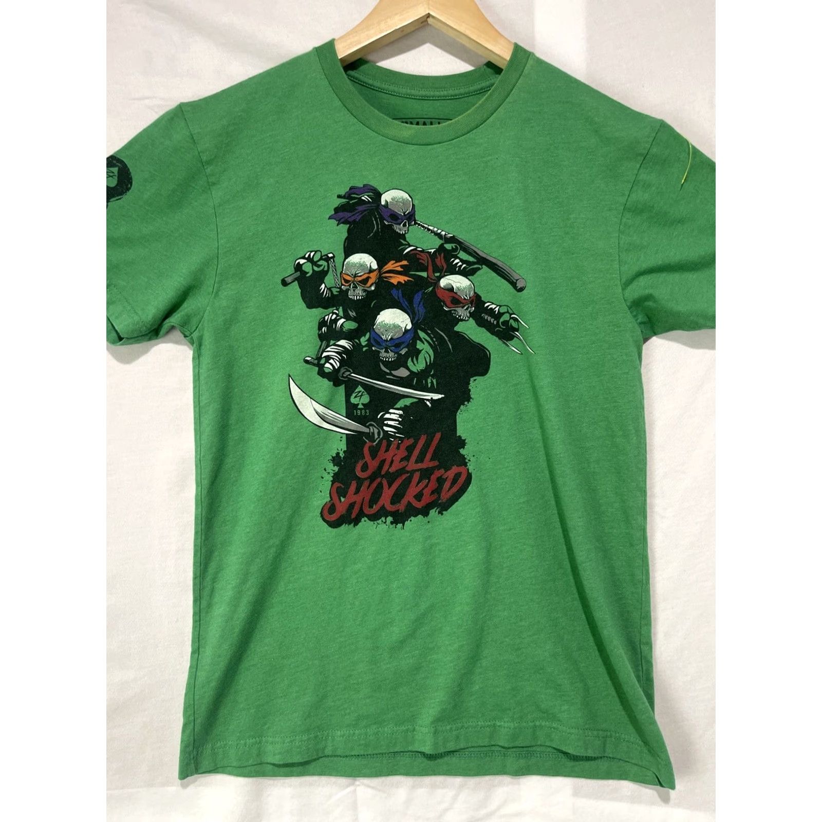 Vintage Zero Foxtrot Shirt Mens Small Green Shell Shocked Teenage Mutant Ninja Turtles Shirt Size US S / EU 44-46 / 1 - 2 Thumbnail