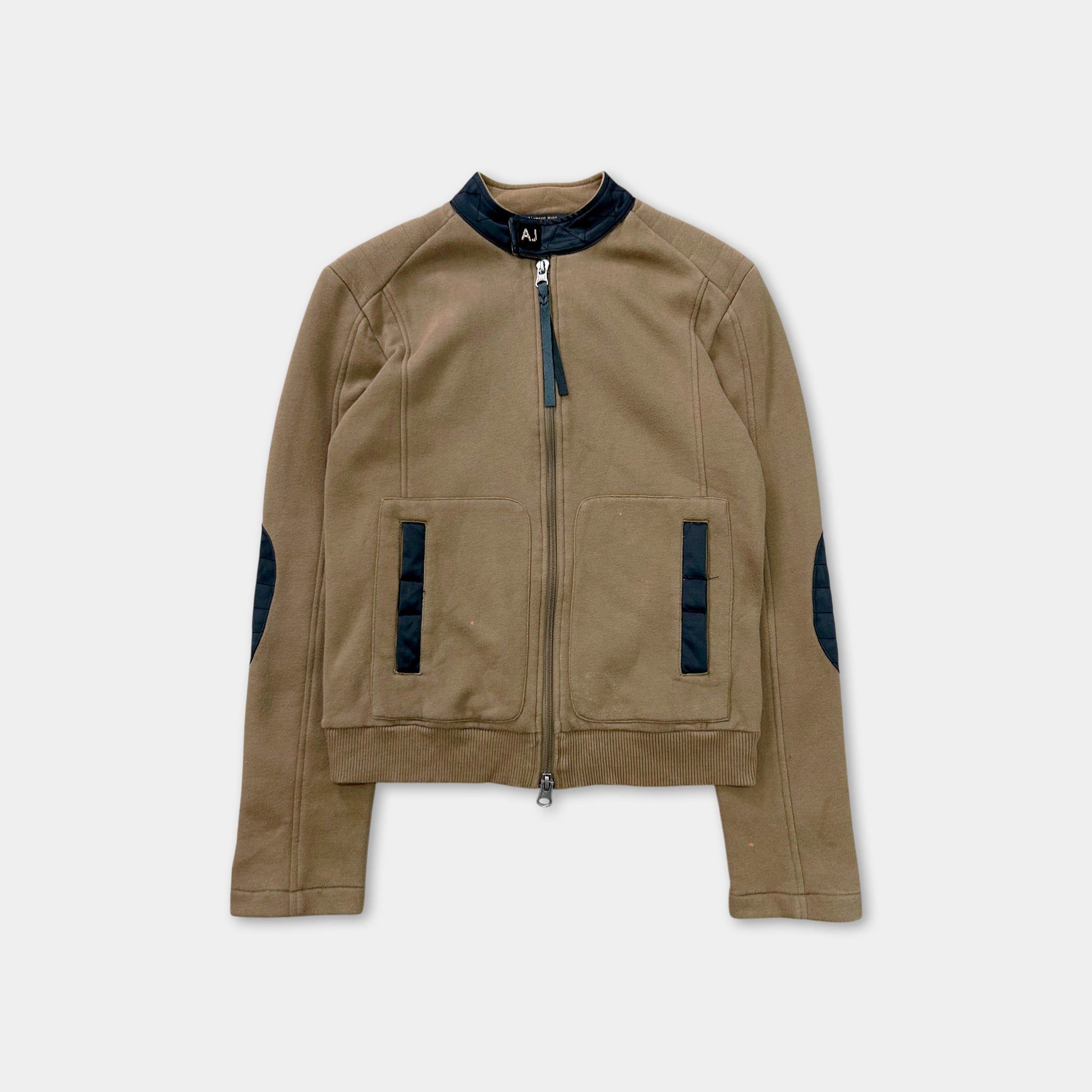 Armani Armani Jeans 2000s Soft Fleece Khaki Brown Jacket Size US L / EU 52-54 / 3 - 1 Thumbnail