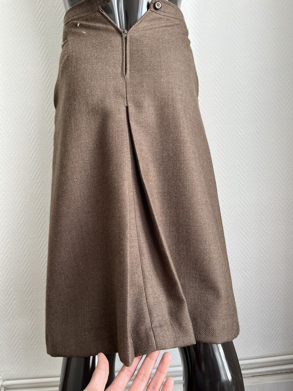 Maison Margiela AW2000 Pleated Wool Skirt Size 27" / US 4 / IT 40 - 6 Thumbnail