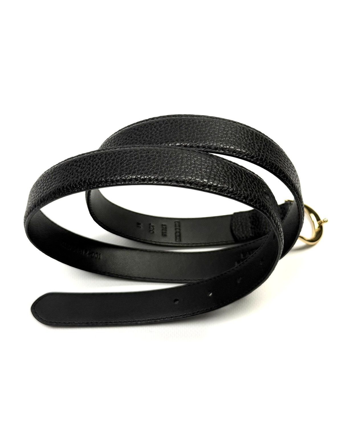 RRL Ralph Lauren LAUREN Ralph Lauren Kenton Leather Skinny Belt Black Women’s Size ONE SIZE - 4 Thumbnail