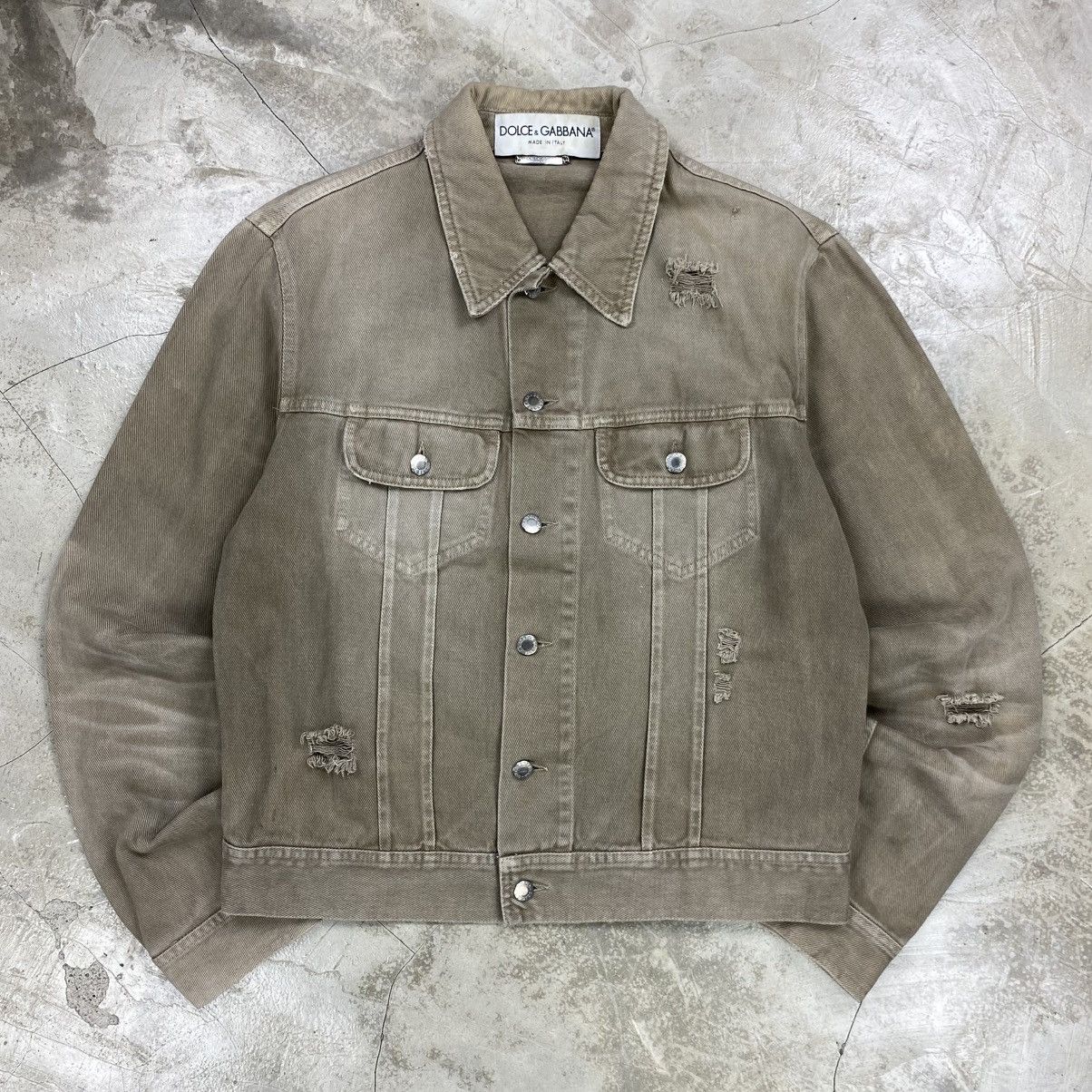 Dolce & Gabbana Distressed Denim Jacket Size US M / EU 48-50 / 2 - 1 Thumbnail
