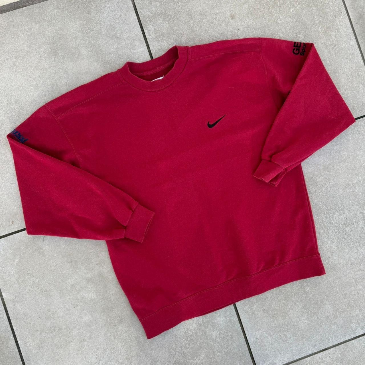 Nike Nike Vintage 90s Sweatshirt Red Crewneck Red Tag Vintage Size US L / EU 52-54 / 3 - 2 Thumbnail