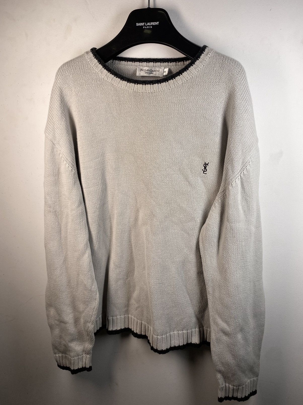 Pale YSL Sweater Knit Yves Saint Laurent Sweater