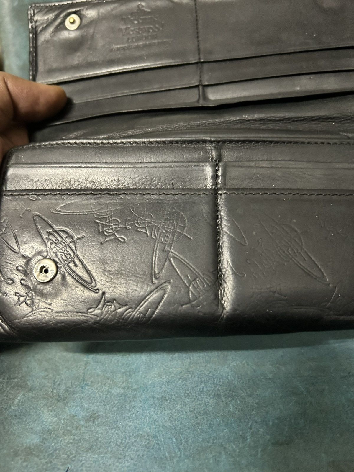 Vivienne Westwood London Orb Stamp Leather Black Long Wallet Size ONE SIZE - 13 Thumbnail
