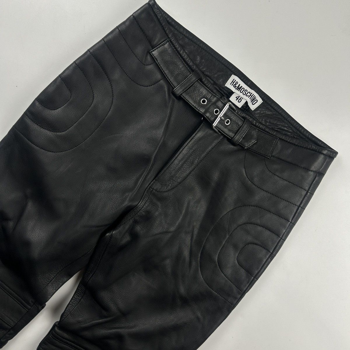 H&M × Moschino H&M x Moschino Leather Biker Pants Size US 30 / EU 46 - 2 Thumbnail
