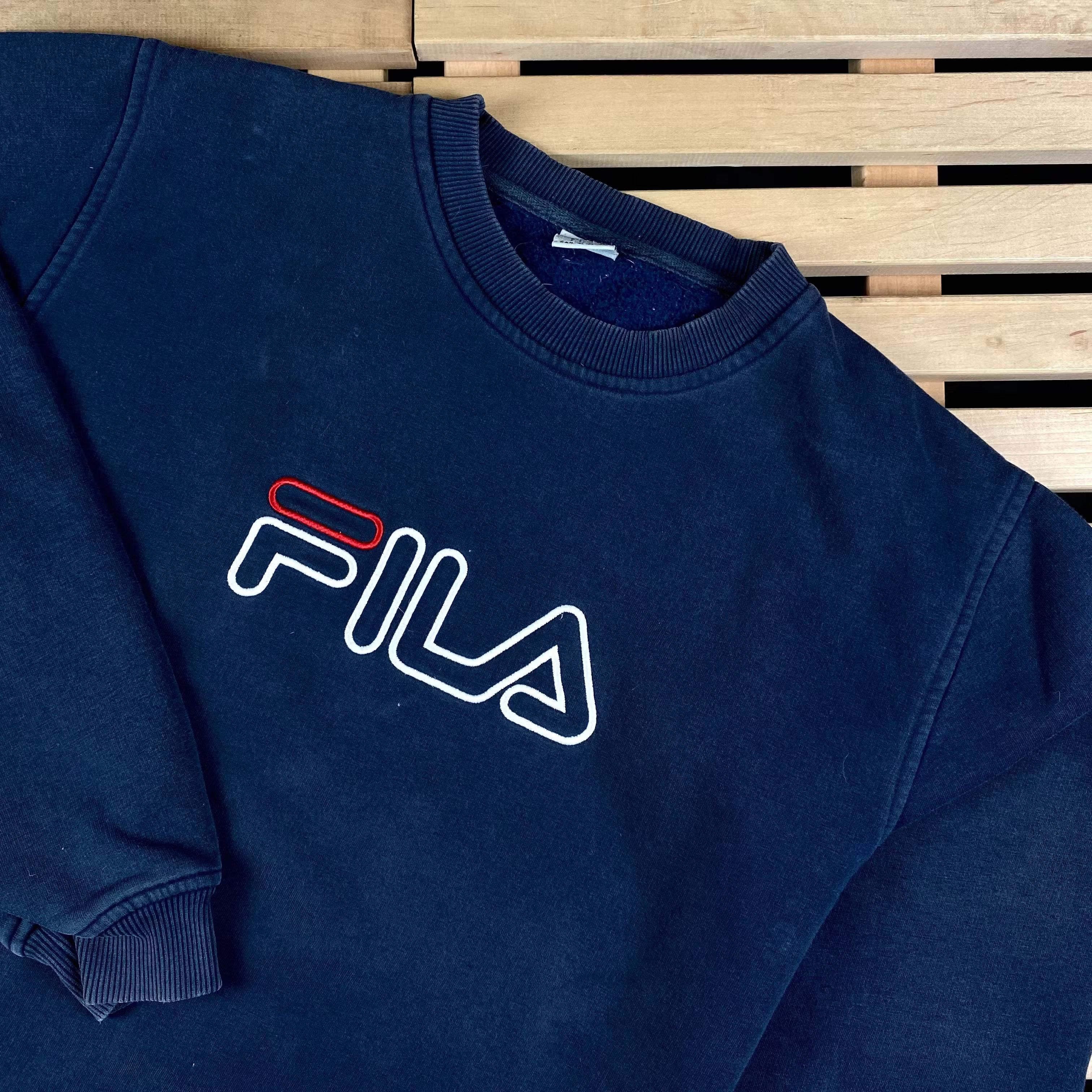 Fila × Vintage Mens Sweatshirt Fila Vintage Big Logo Size XL Size US XL / EU 56 / 4 - 2 Thumbnail
