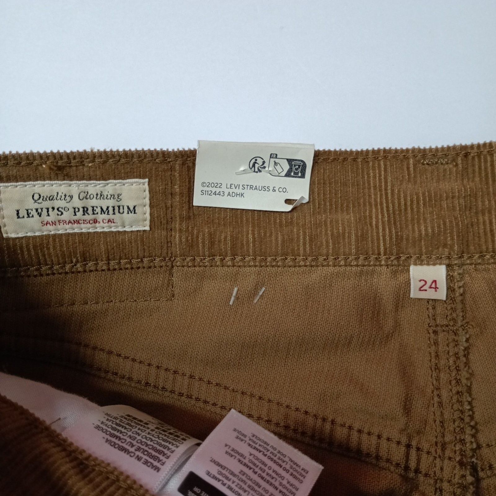 Levi's Levi's Premium Ankle Column Corduroy Skirt Size 24 Brown Size 24" / US 00 / IT 34 - 5 Thumbnail