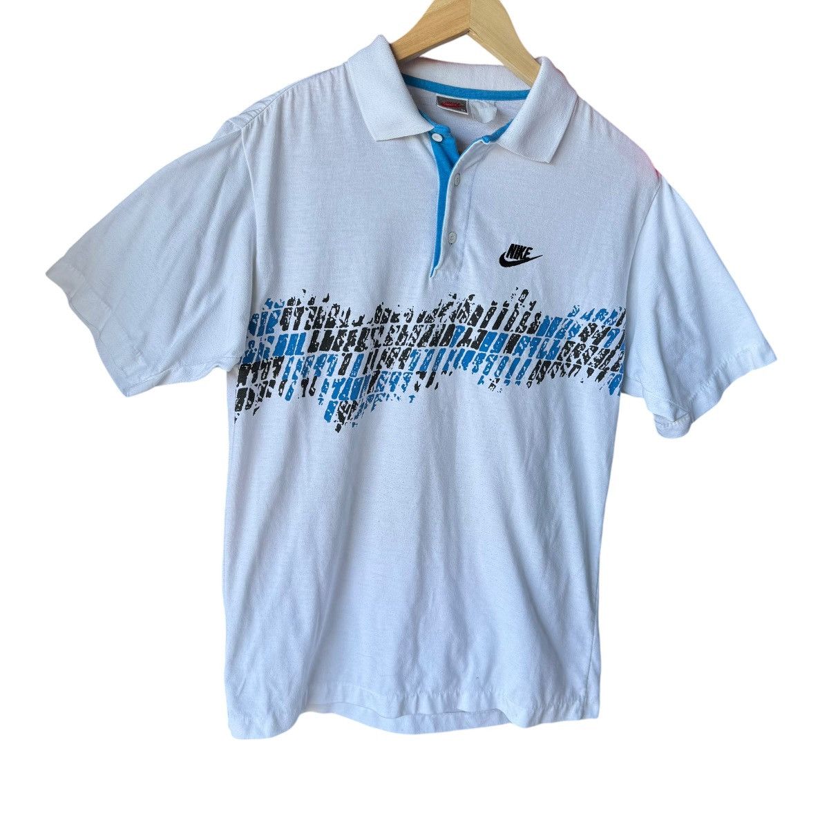 Nike × Vintage 80s Single Stiched Nike Court Tennis Vintage Polo Tee Shirt Size US M / EU 48-50 / 2 - 10 Thumbnail