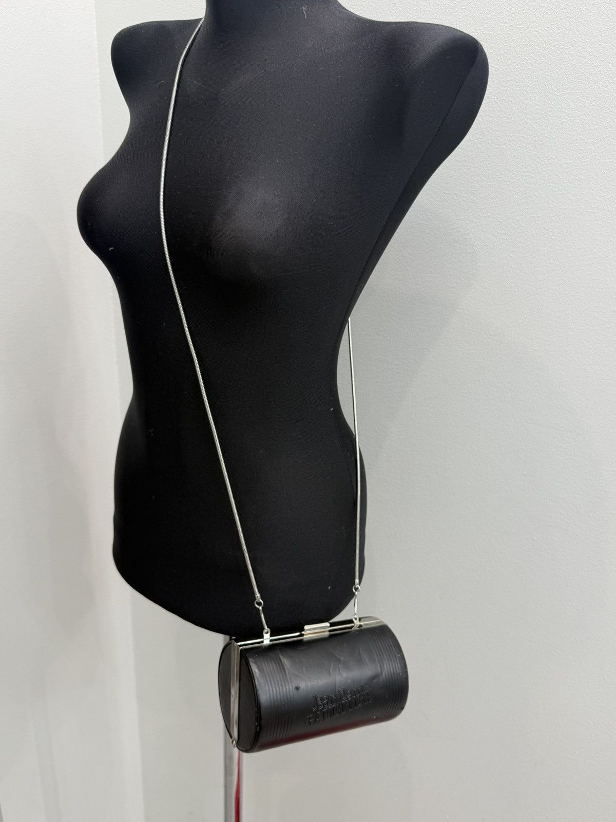 Jean Paul Gaultier Jean Paul Gaultier JPG Cylinder Black Clutch Bag Size ONE SIZE - 3 Thumbnail