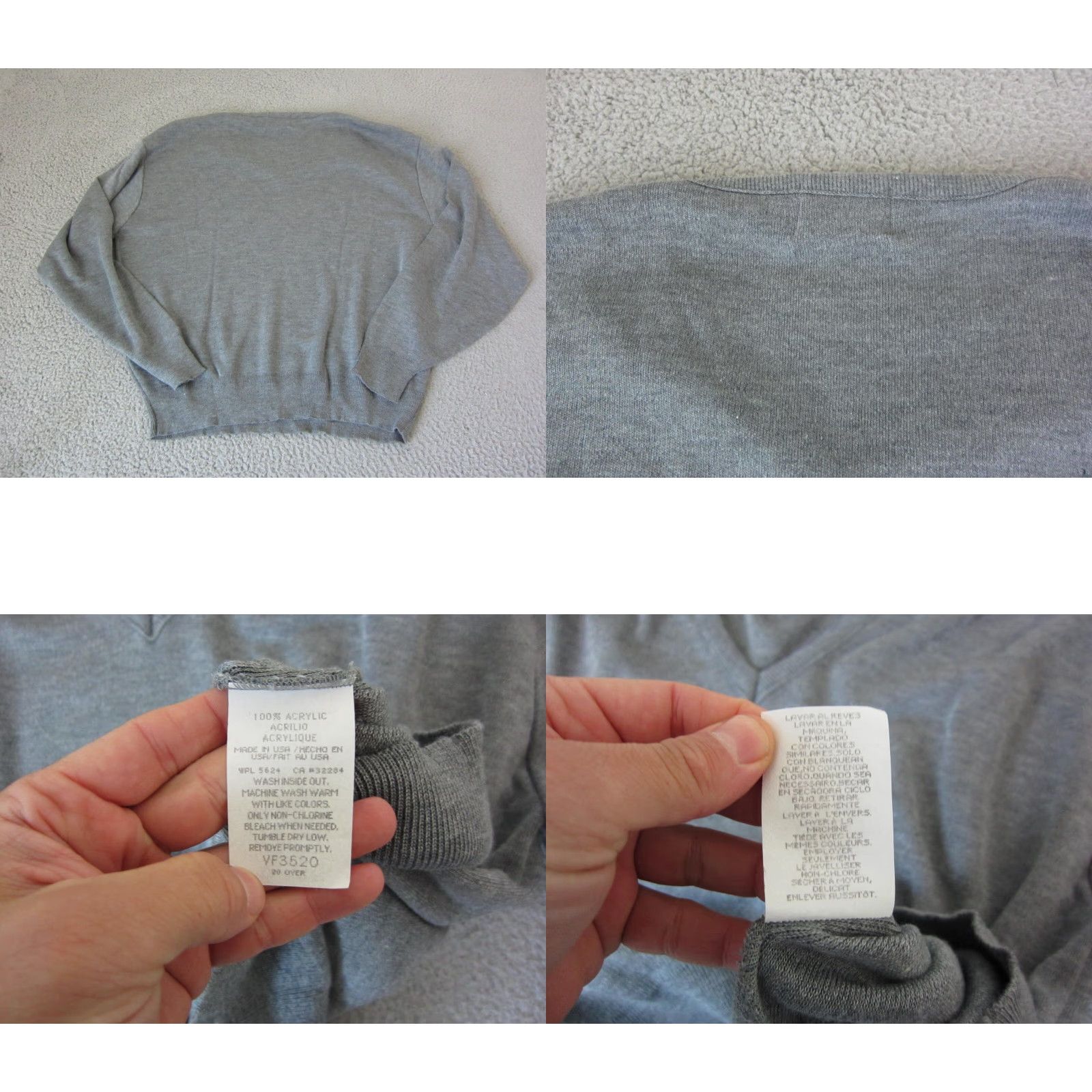 Vintage VINTAGE Sedgefield Sweater Mens XL Gray V-Neck Knit Pullover Knit Made in USA 80s Size US XL / EU 56 / 4 - 8 Thumbnail
