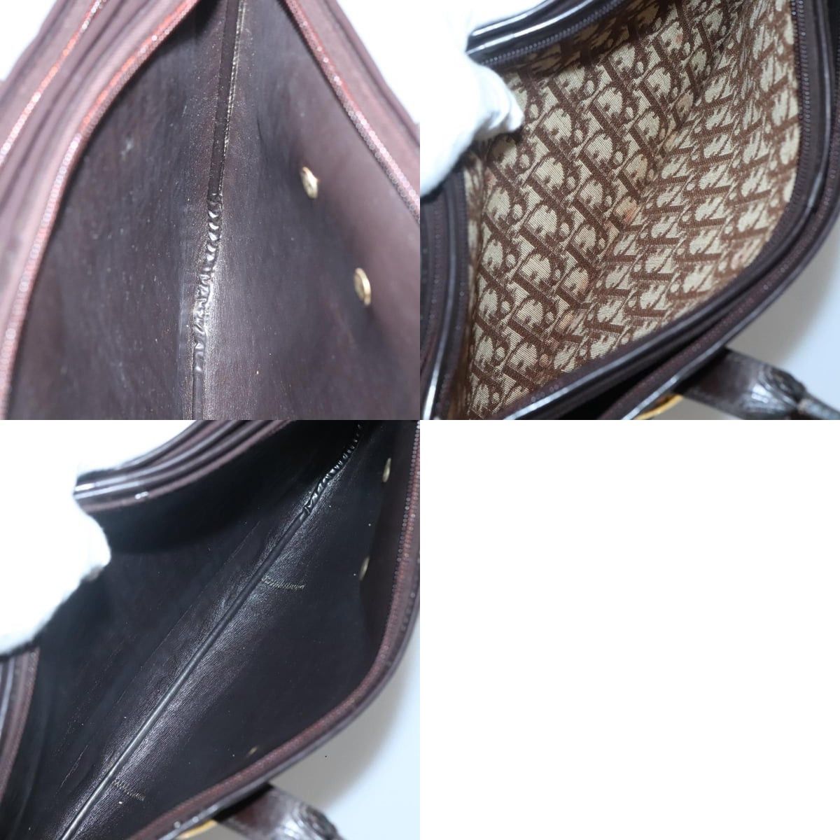 Dior DIOR Trotter Canvas Hand Bag Brown Gold Size ONE SIZE - 12 Thumbnail