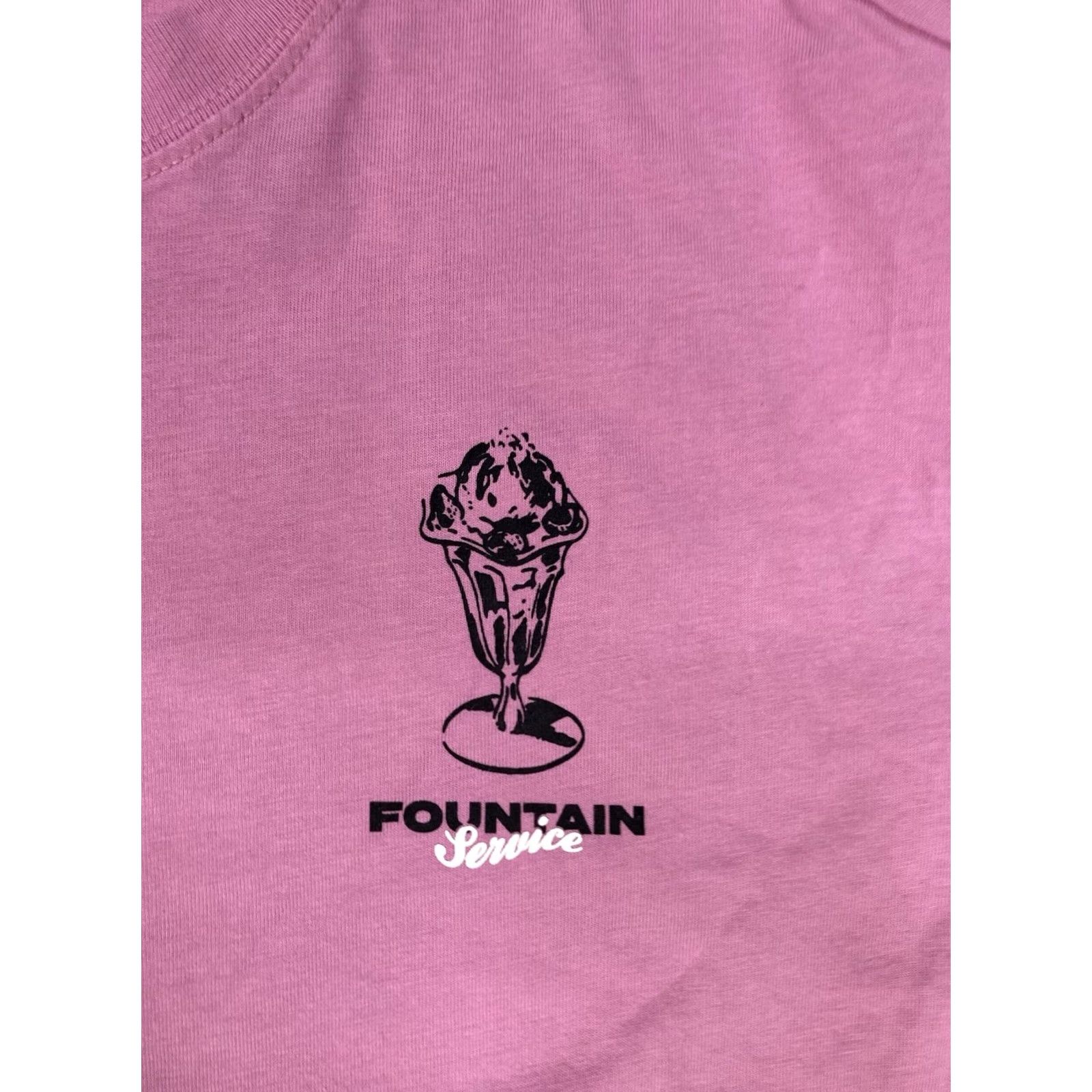 H&M VINTAGE H&M Best Ice Cream In Town Fountain Service Graphic T-shirt Men Medium Pink Size US M / EU 48-50 / 2 - 4 Thumbnail