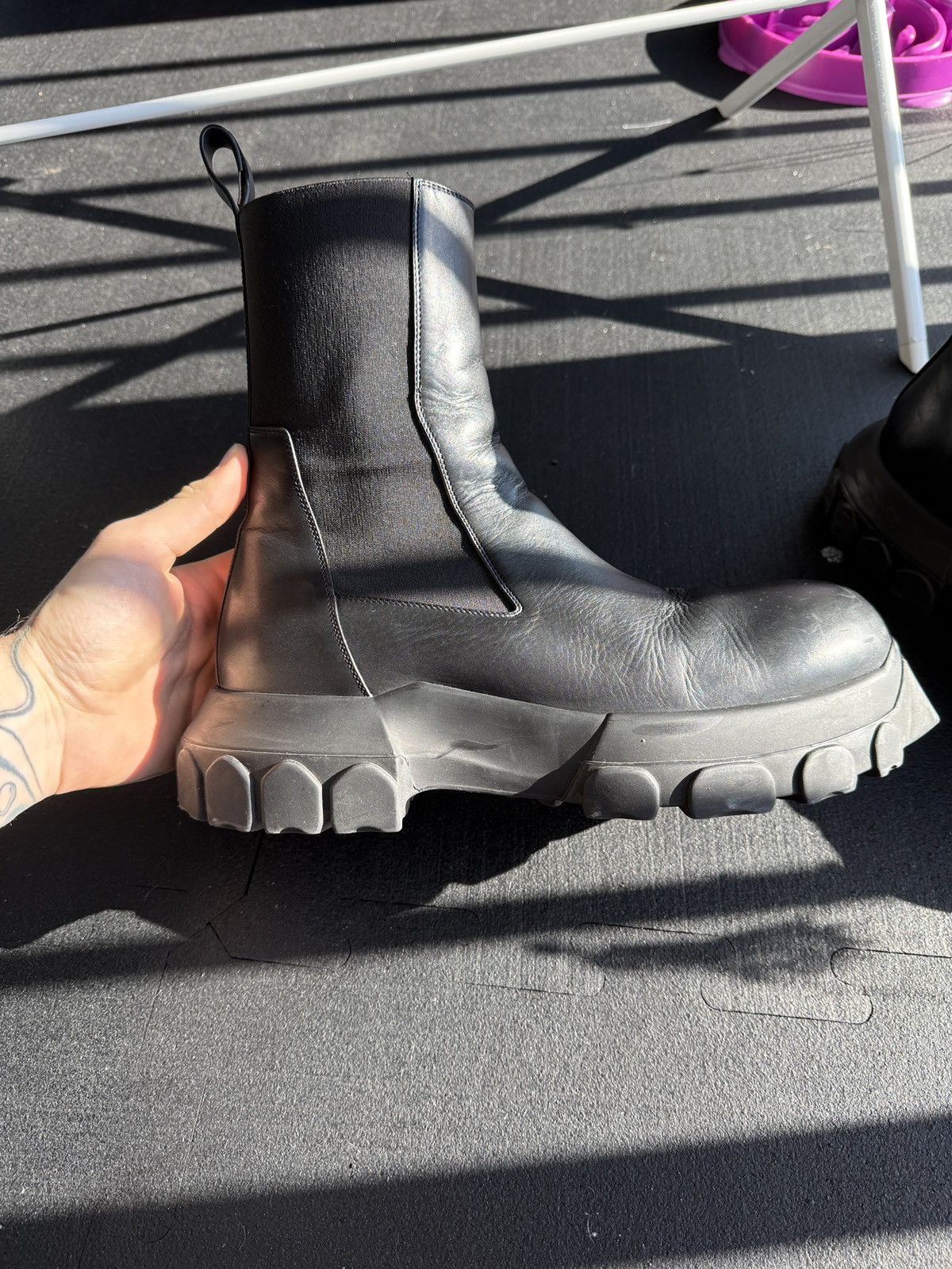 Rick Owens Rick Owen’s Bozo Beetle Tractor Boot Size US 12 / EU 45 - 6 Thumbnail