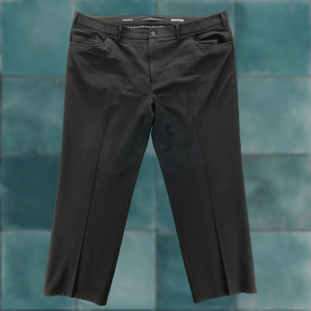 Vintage Alberto Ceramica Tom Pants Mens 62 Black Comfort Fit Stretch Fabric 48x30 Size US 32 / EU 48 - 1 Thumbnail