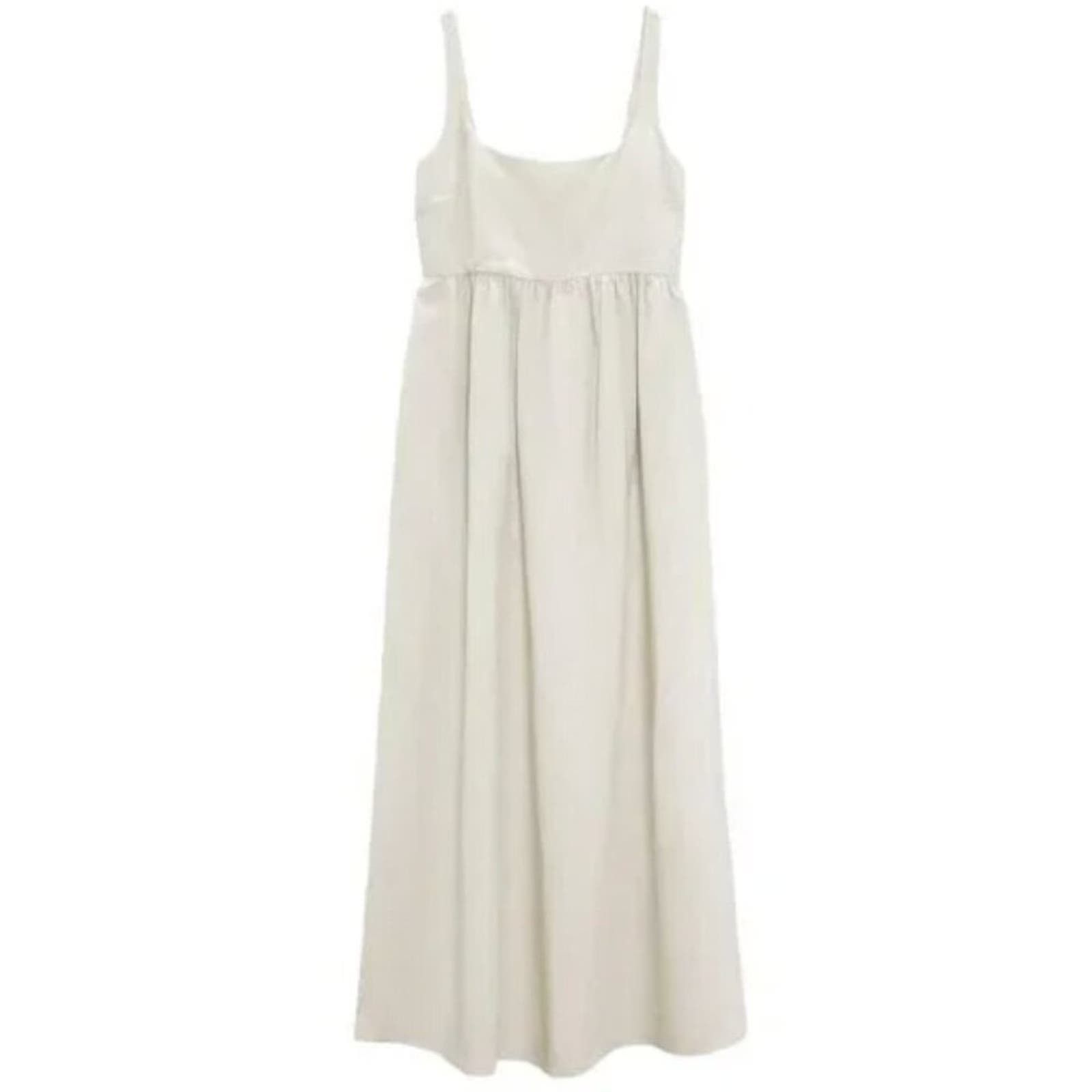 Zara ZARA LINEN BLEND MIDI DRESS ICE SIZE S | 4786/296 | Grailed