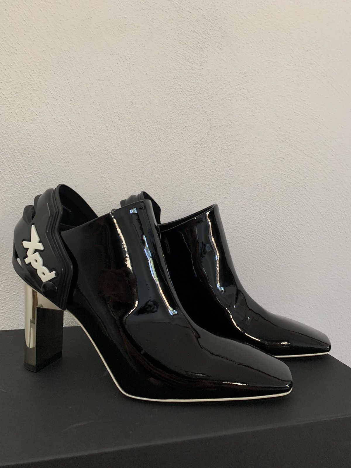 1017 ALYX 9SM Alyx Black Vernice Aw Moto Heel Size US 7 / IT 37 - 12 Thumbnail