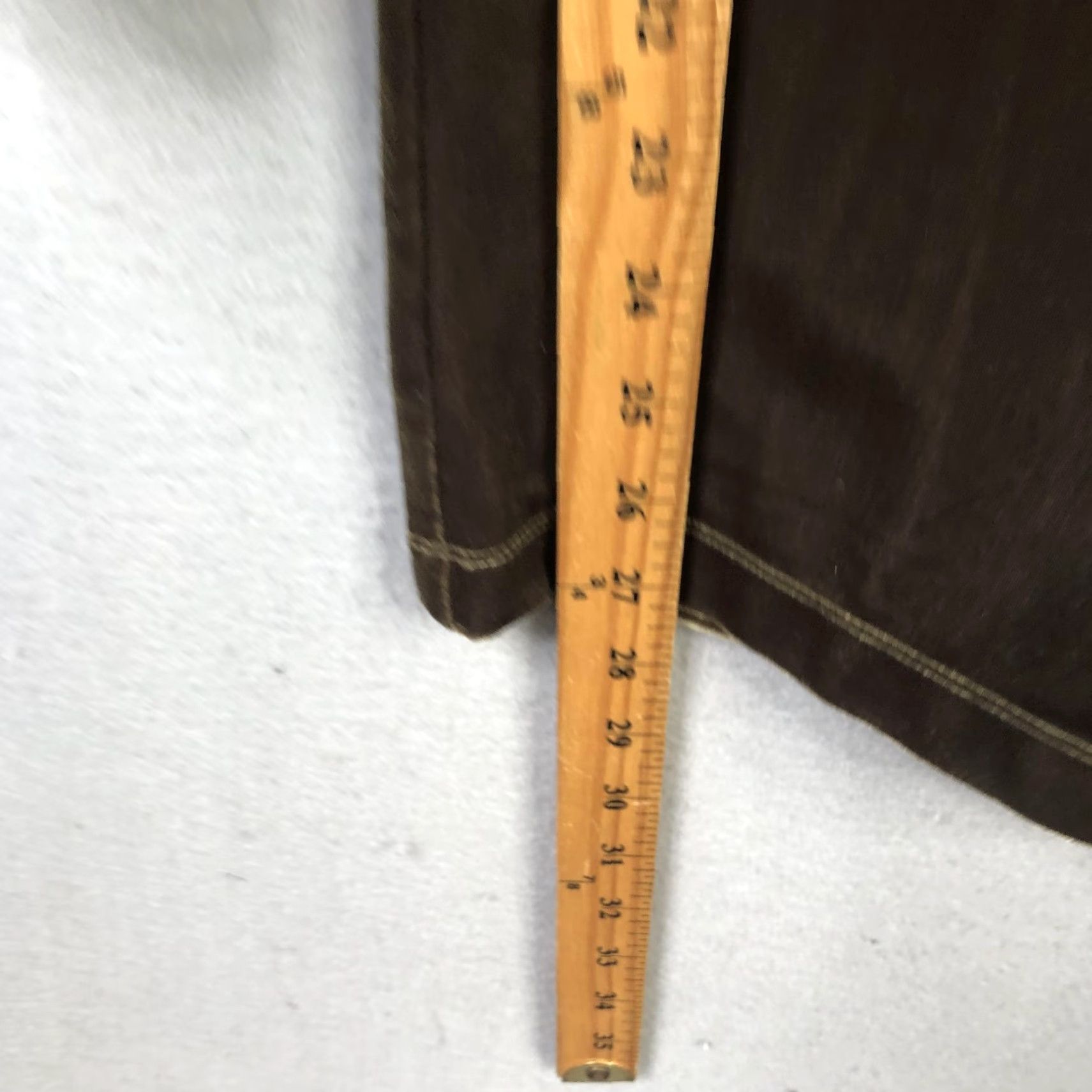 Vintage Susan Graver Style Pants Womens Petite Large Brown Velour Pull On Elastic Waist Pants Size 36" / US 14 / IT 50 - 4 Thumbnail