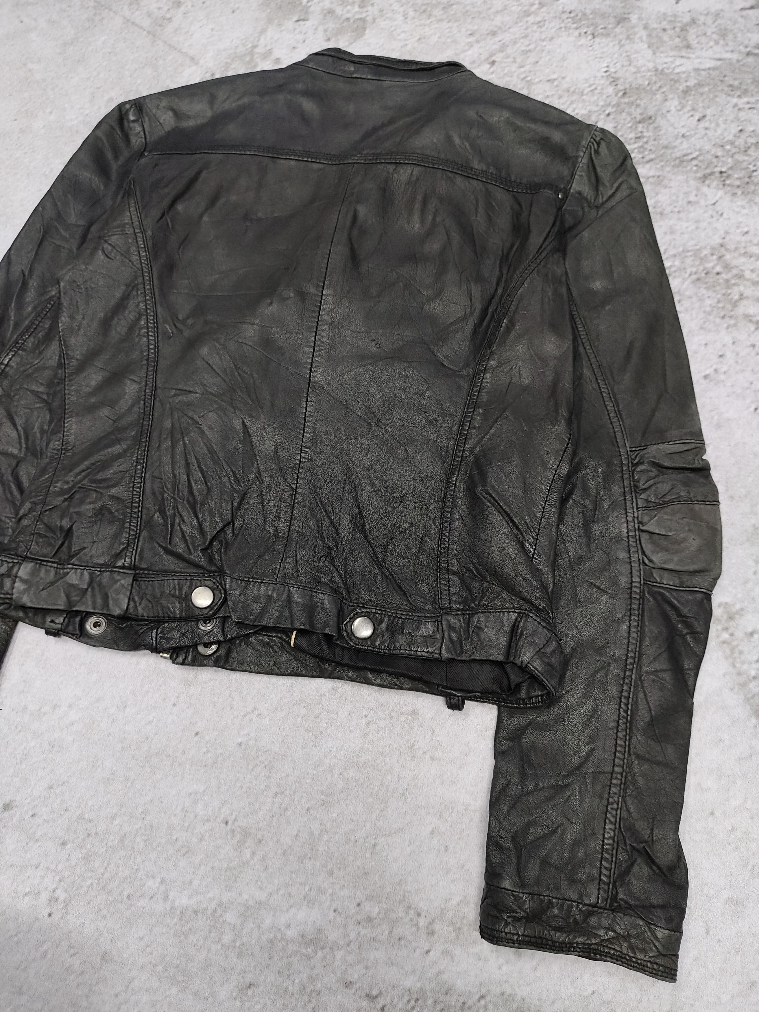 Zara ZARA- Punk Rock Grunge Biker Style Leather Jacket Size S / US 4 / IT 40 - 5 Thumbnail
