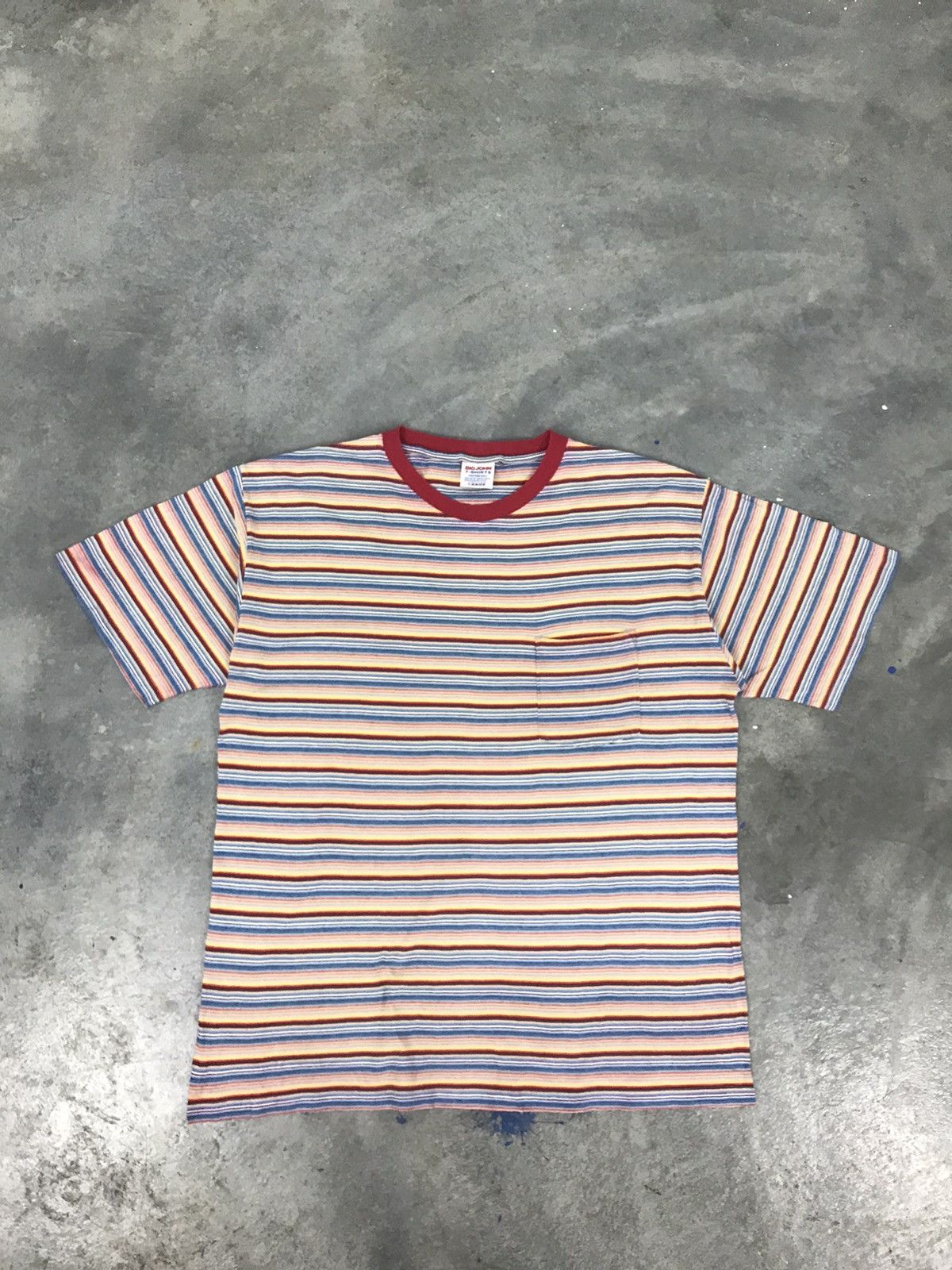 Big John Vintage Big John Stripes Pocket Tee Size US L / EU 52-54 / 3 - 1 Thumbnail