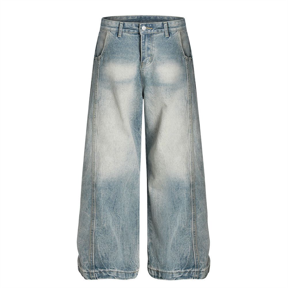 Japanese Brand × Jean Men's distressed loose casual punk washed gradient jeans Size US 32 / EU 48 - 1 Thumbnail