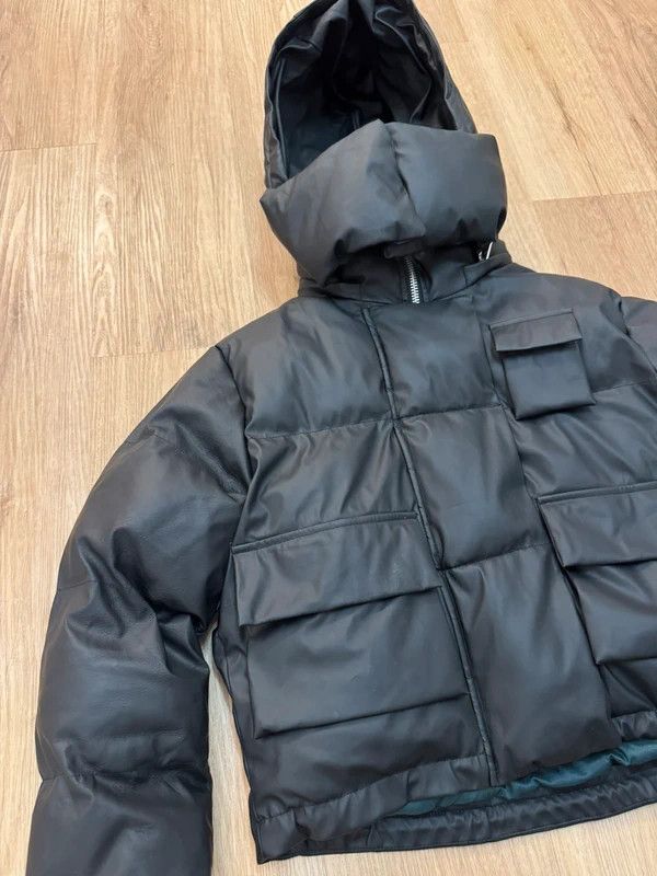 Maniere De Vior Maniere De Voir Wrap Neck Puffer Jacket Vegan Leather 4 M Size L / US 10 / IT 46 - 6 Thumbnail