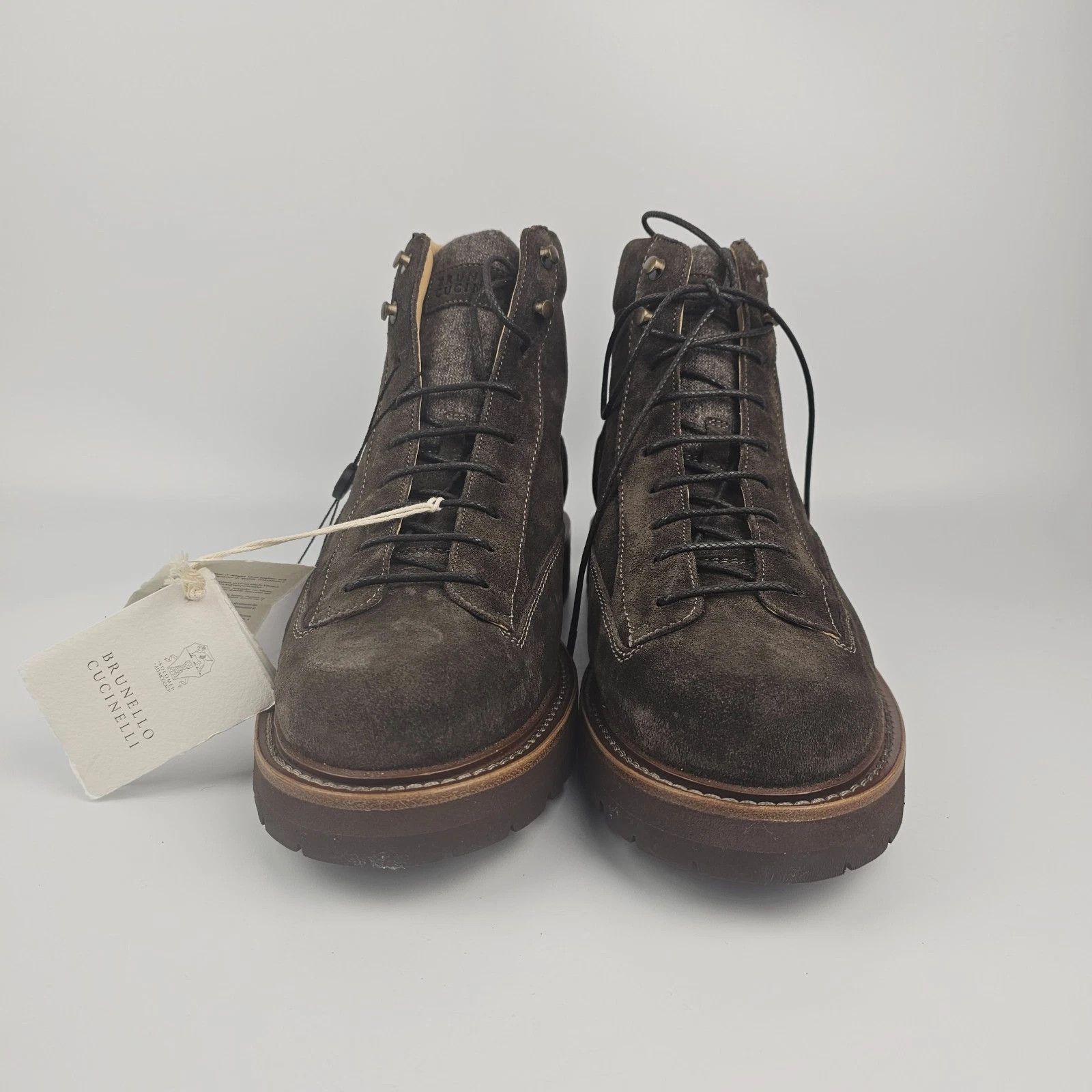 Brunello Cucinelli BRUNELLO CUCINELLI $1450 Brown Suede Boots New & Authentic Size US 6 / EU 39 - 6 Thumbnail