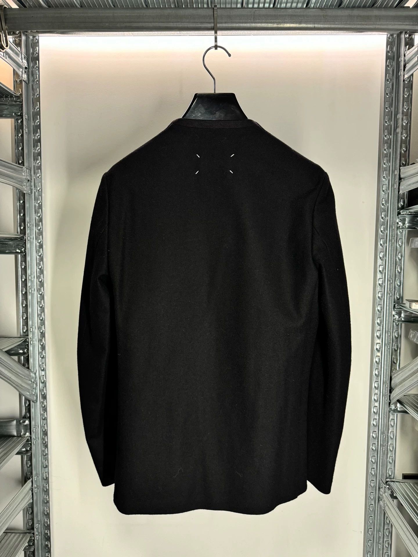Maison Margiela Maison Margiela Deconstructed Wool Uncollared Blazer 46 Size 46R - 2 Thumbnail