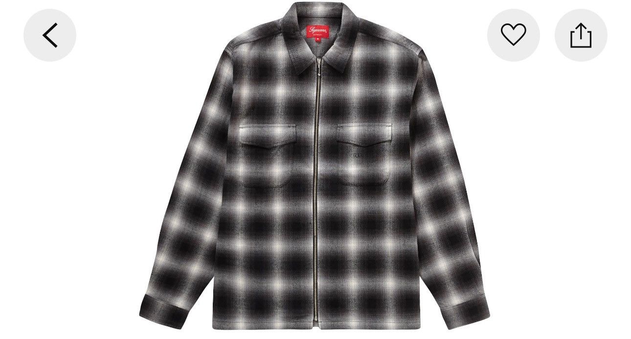 トップス 21SS Supreme Plaid Flannel Shirt Supreme 21SS Plaid Flannel Shirt Black S