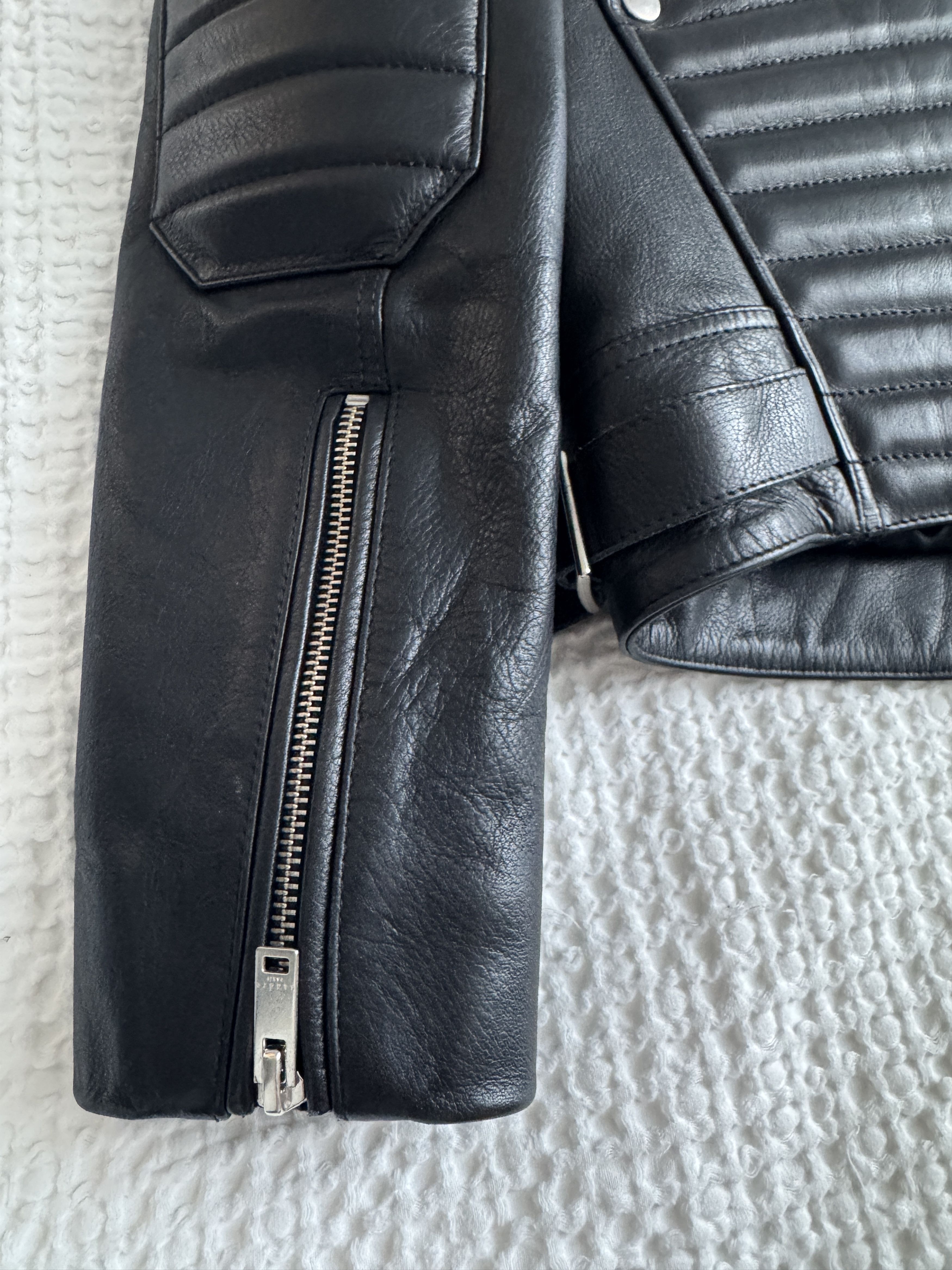 Sandro Calfskin leather Biker Jacket Size US S / EU 44-46 / 1 - 6 Thumbnail