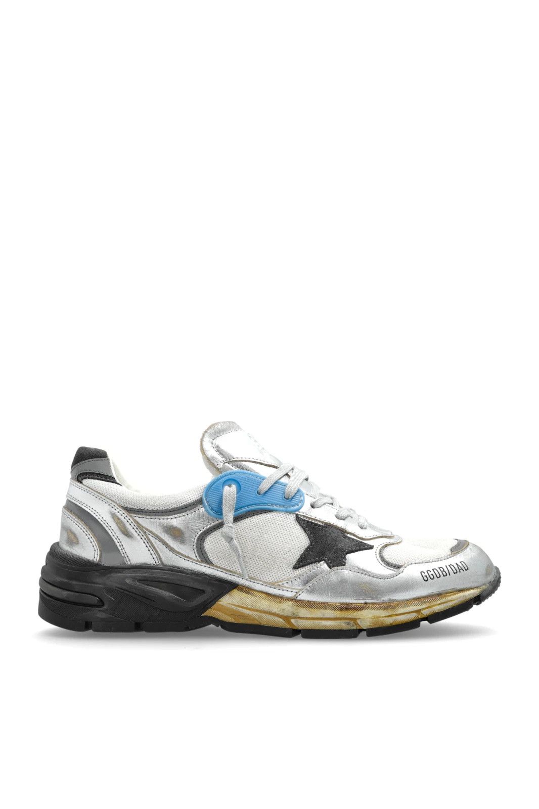 GOLDEN GOOSE Dad-Star Men's White/Silver Sneakers