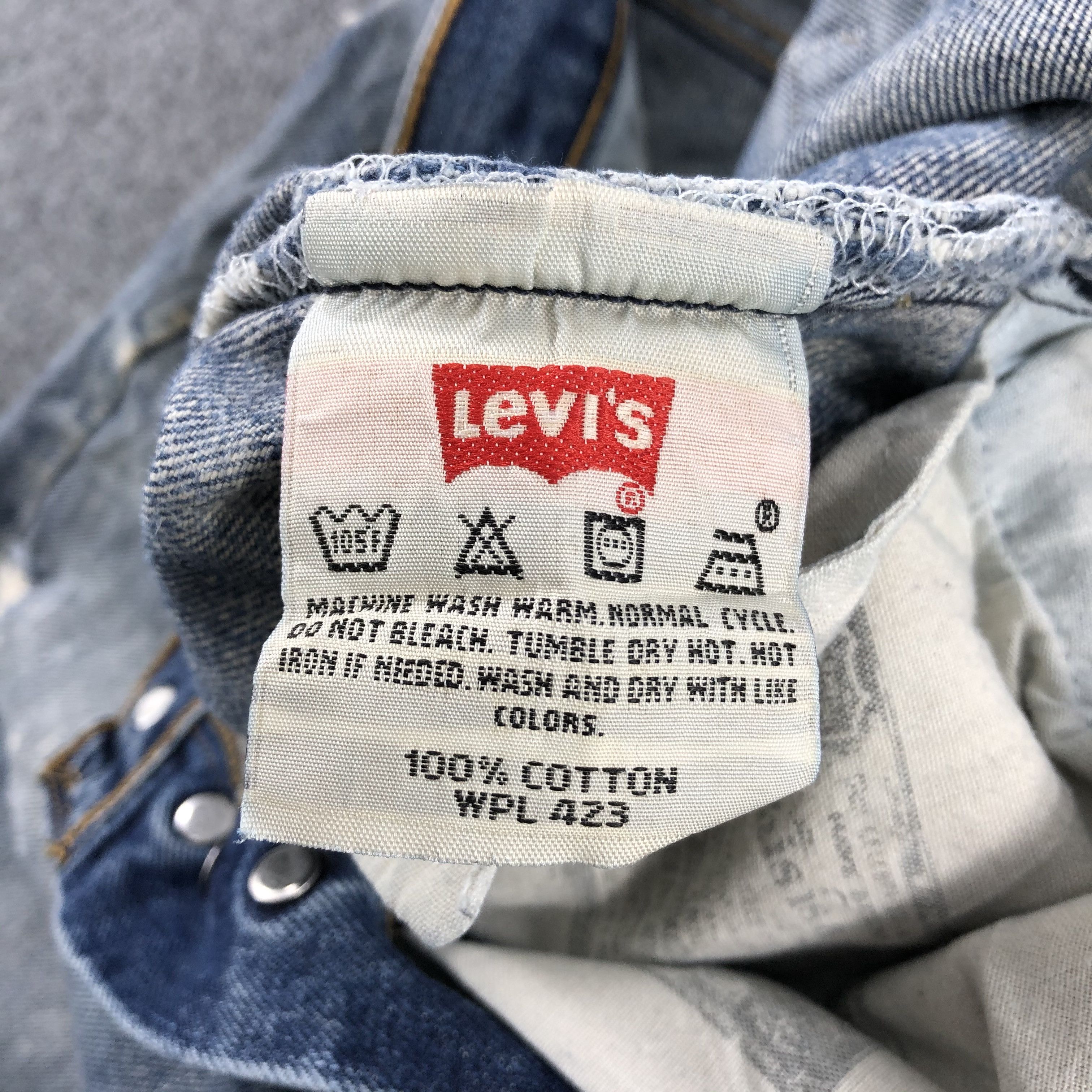 Levi's Vintage 90s Blue Wash Levis 501 Jeans-JM2090 Size 35" - 10 Thumbnail