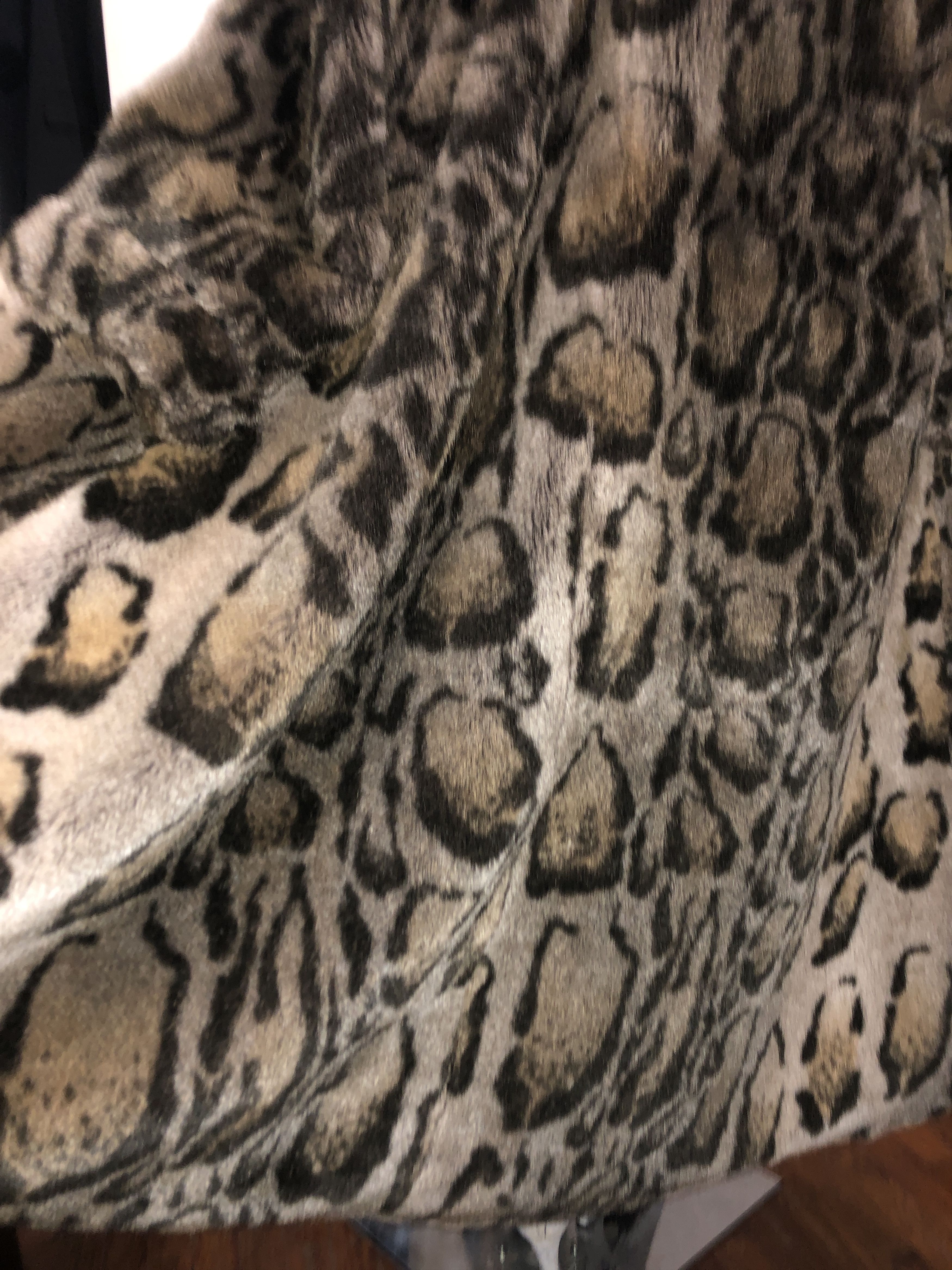 Calugi e Gianelli Animalier Wide Fake Fur Coat Size L / US 10 / IT 46 - 17 Thumbnail