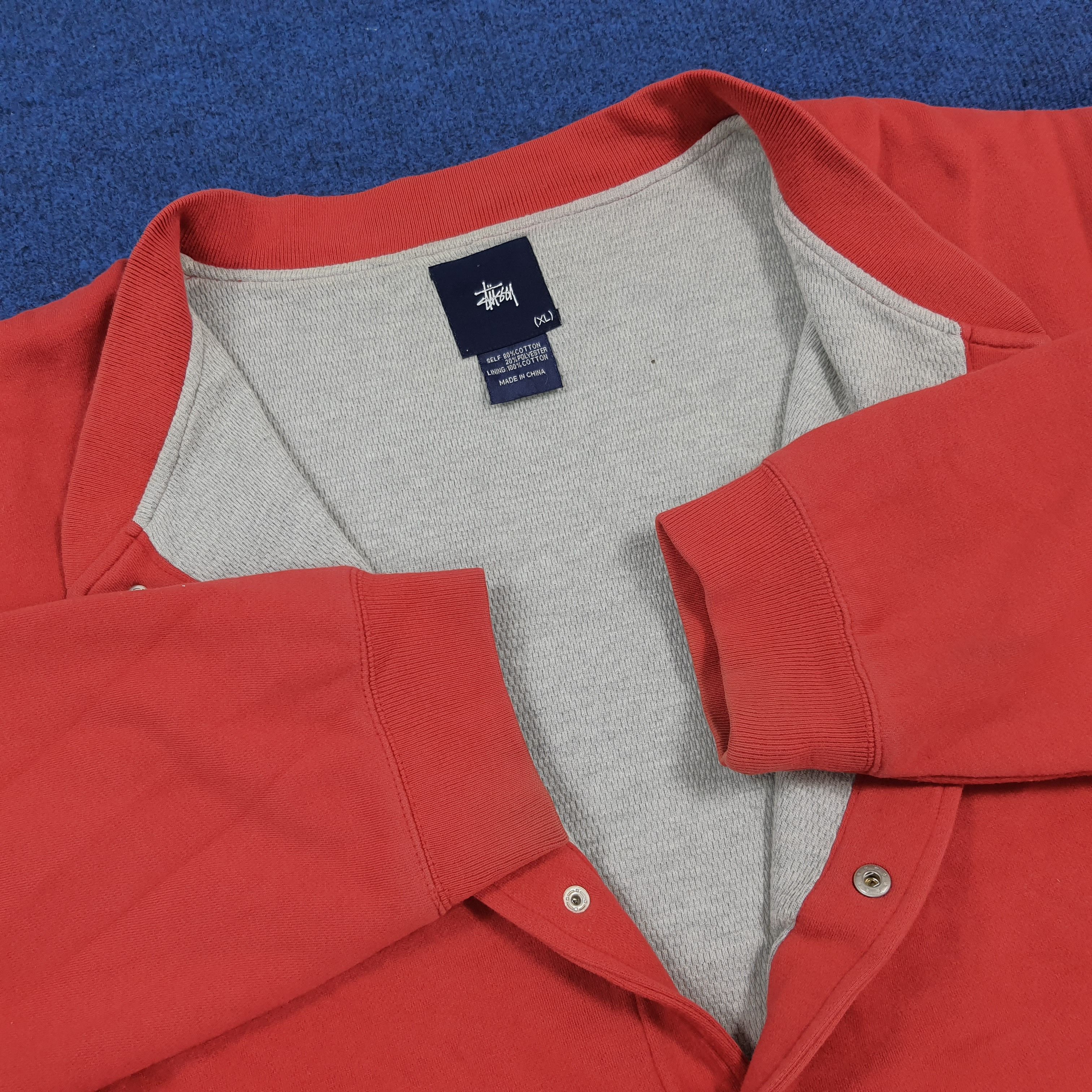 Stussy Vintage Stussy Streetwear Red Varsity Button Up Jacket Size US XL / EU 56 / 4 - 5 Thumbnail