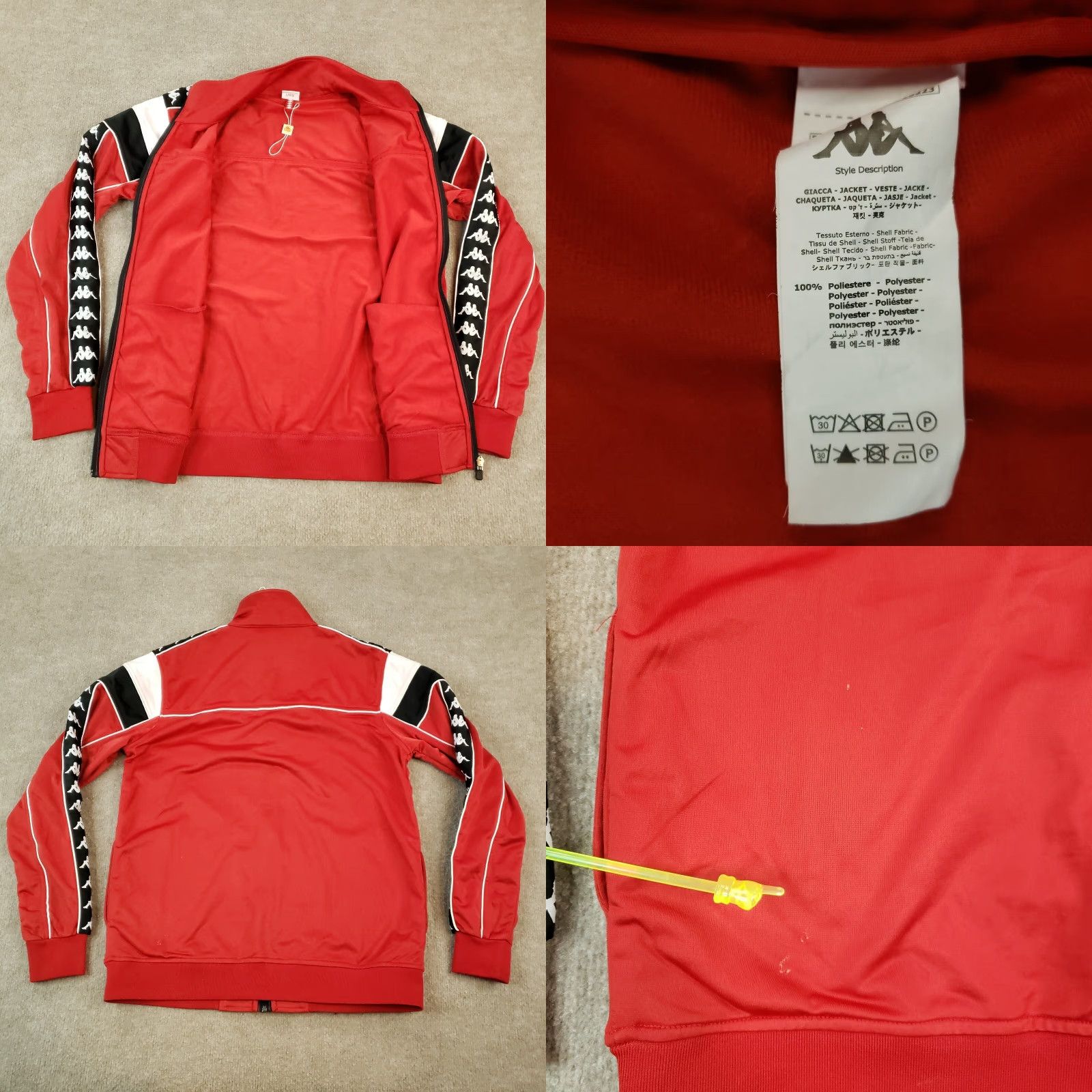 Kappa Kappa Full Zip Sweatshirt Womens Large Red Long Sleeve Logo Size L / US 10 / IT 46 - 8 Thumbnail