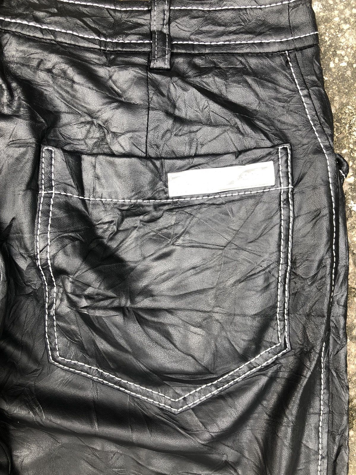 Lanvin × Leather × Vintage Vintage Lanvin Sports Faux Leather Pants Size US 27 - 12 Thumbnail