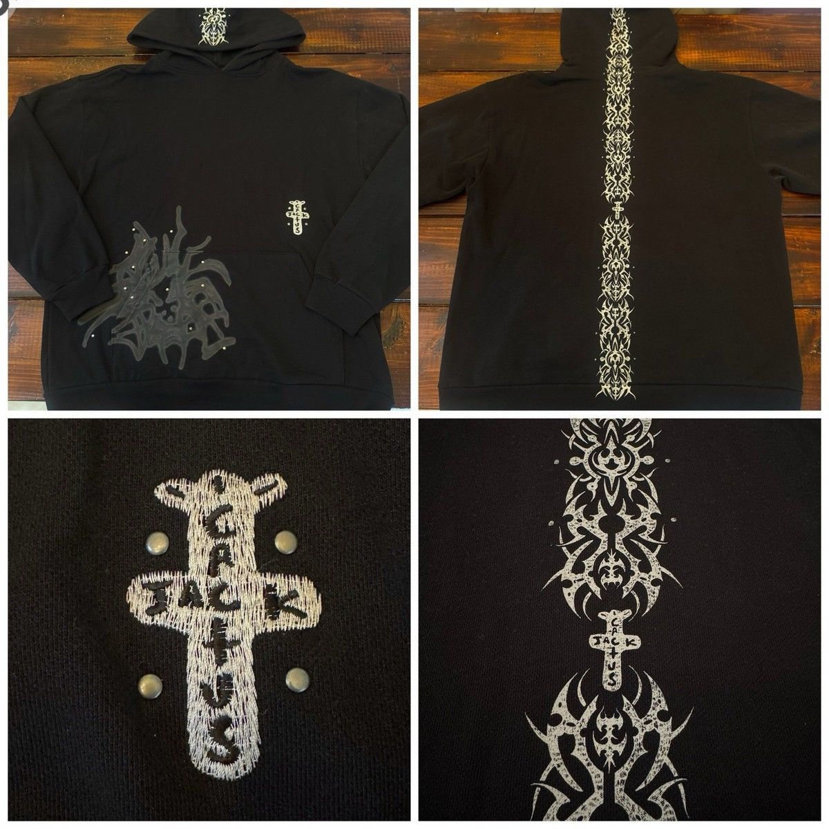 Travis Scott Travis Scott Cactus Jack Studded Hoodie Size US XL / EU 56 / 4 - 1 Thumbnail