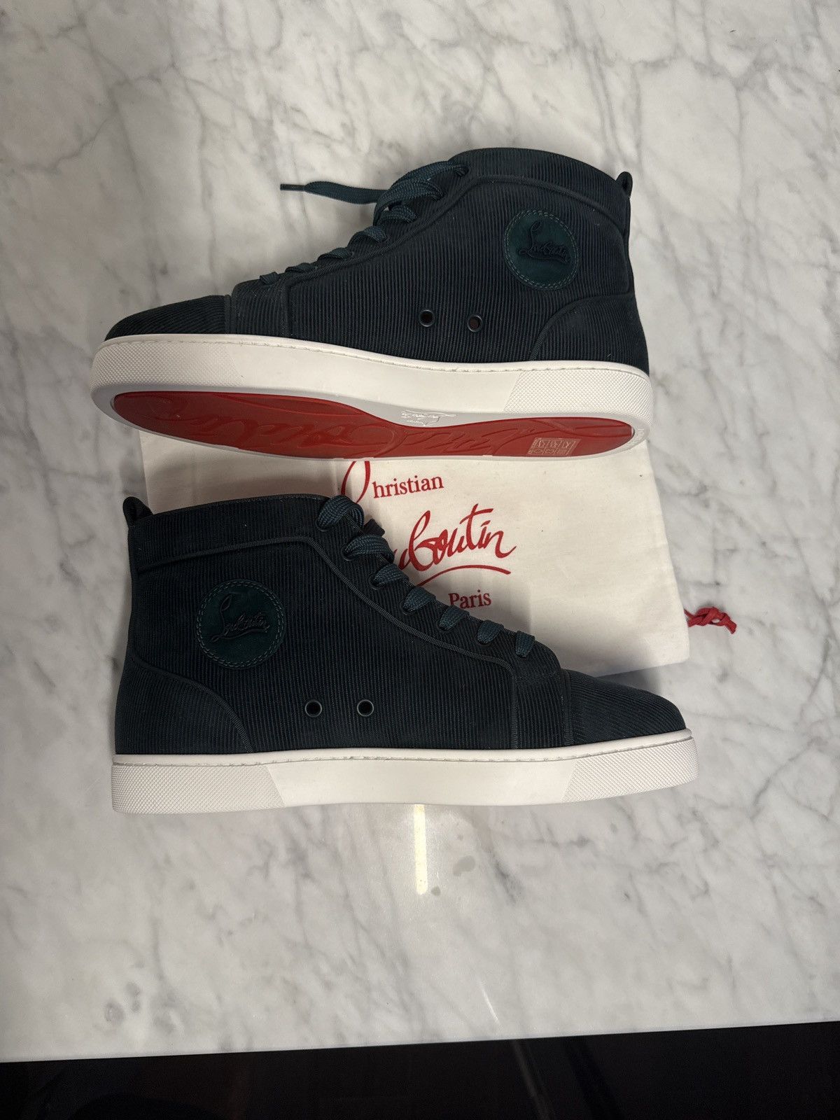 Christian Louboutin Louis Orlato Flat - Velvet Courduroy - Vosges Size US 9 / EU 42 - 6 Thumbnail