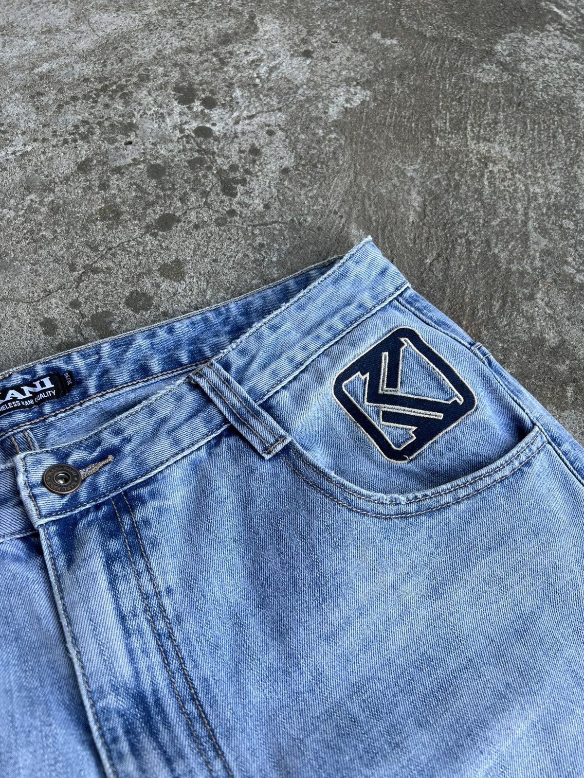 If Six Was Nine × Karl Kani × Southpole Crazy Vintage Karl Kani Big Logo Denim Jeans super Rare USA Size US 34 / EU 50 - 10 Thumbnail