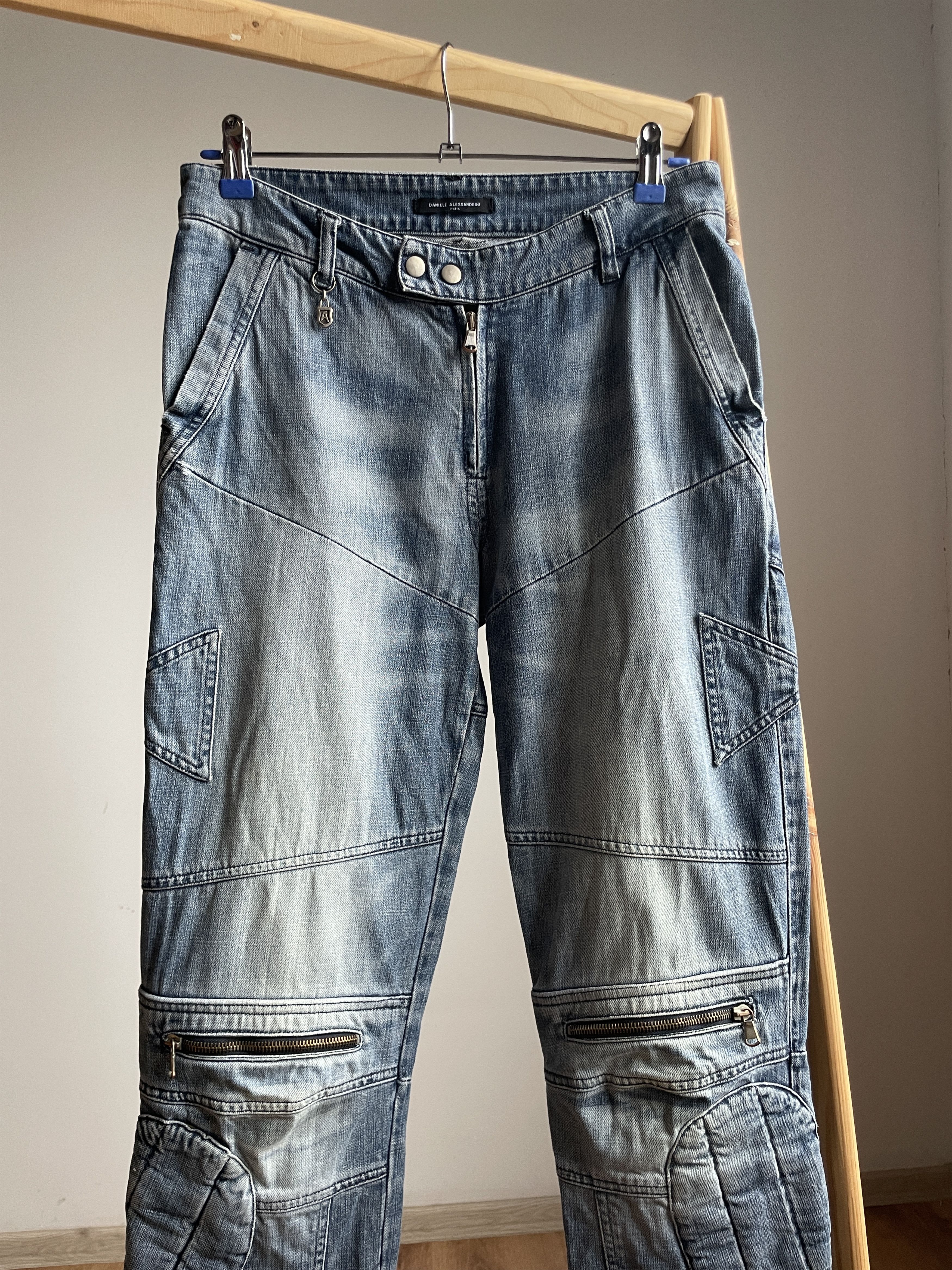 Daniele Alessandrini Daniele Alessandrini Vintage Zipper Biker Jeans Size 31 Size US 31 - 3 Thumbnail