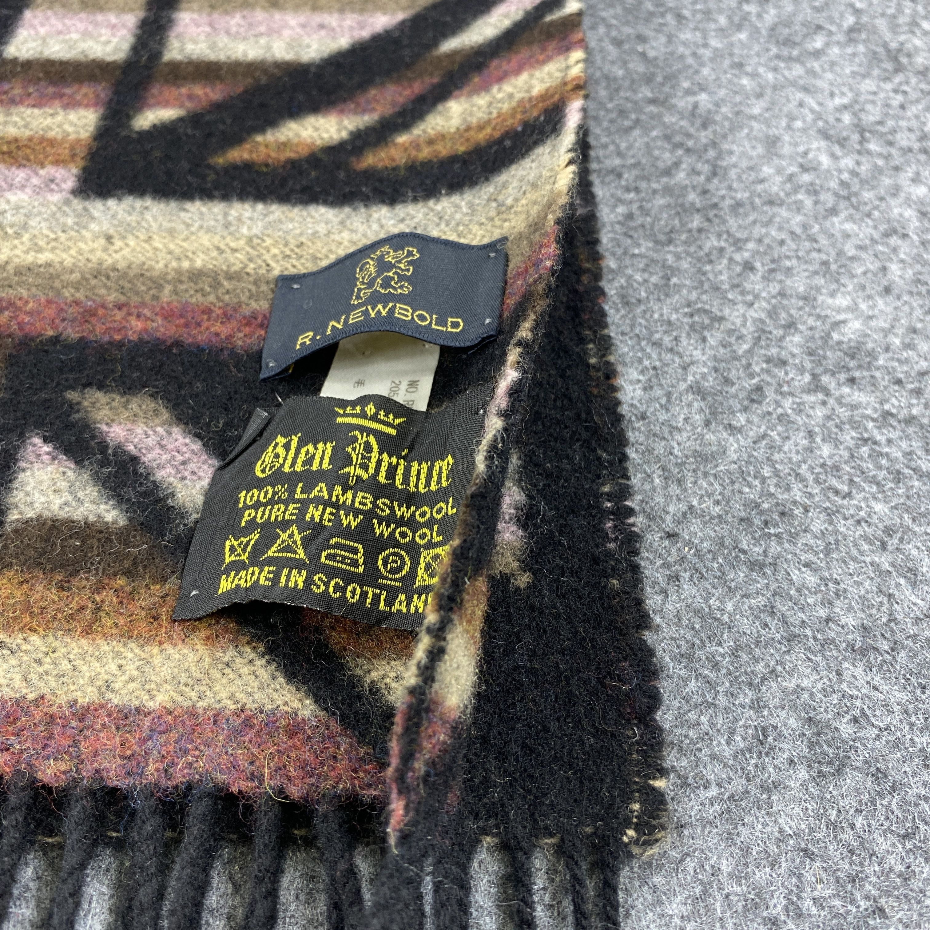 R.Newbold × Vintage Glen Prince X R.Newbold Scarf # Muffler # Neckwear # D684 Size ONE SIZE - 5 Thumbnail
