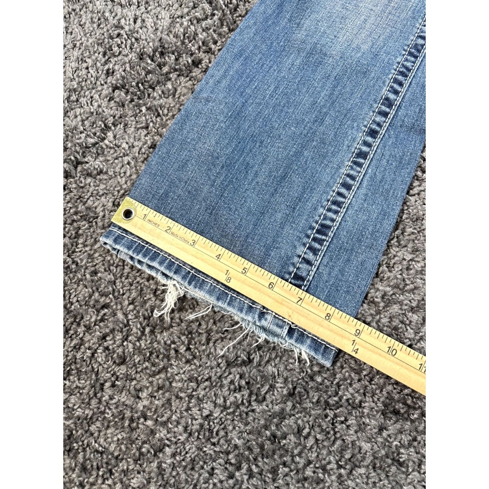 Vintage Maurices Jeans Bootcut 30x30 Womens Light Wash Low Rise Y2K Rhinestone Blue Vintage? Size 30" / US 8 / IT 44 - 3 Thumbnail