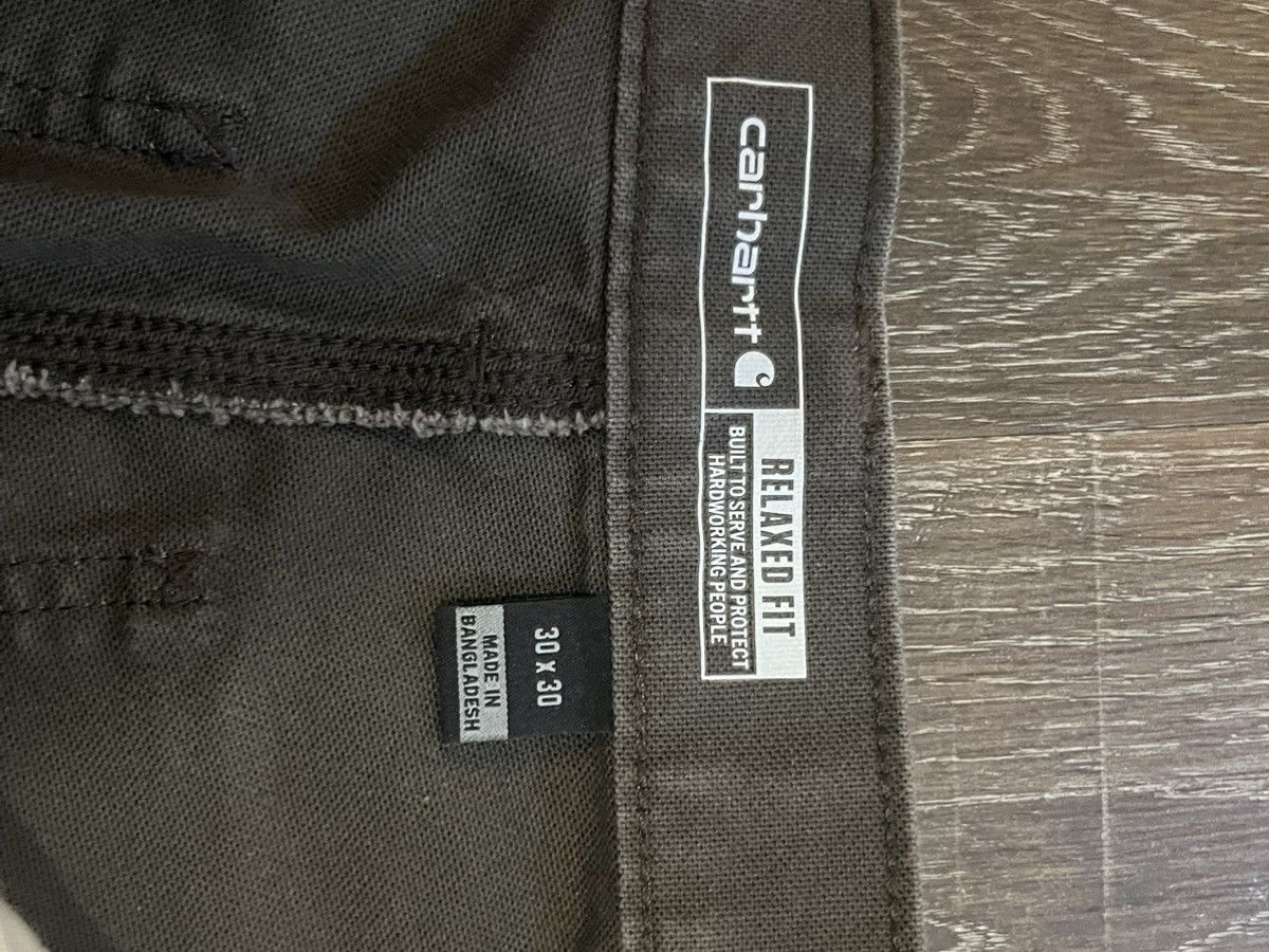 Carhartt BROWN CARHARTT RELAXED FIT DUCK DOUBLE-KNEE UTILITY Size US 30 / EU 46 - 5 Thumbnail