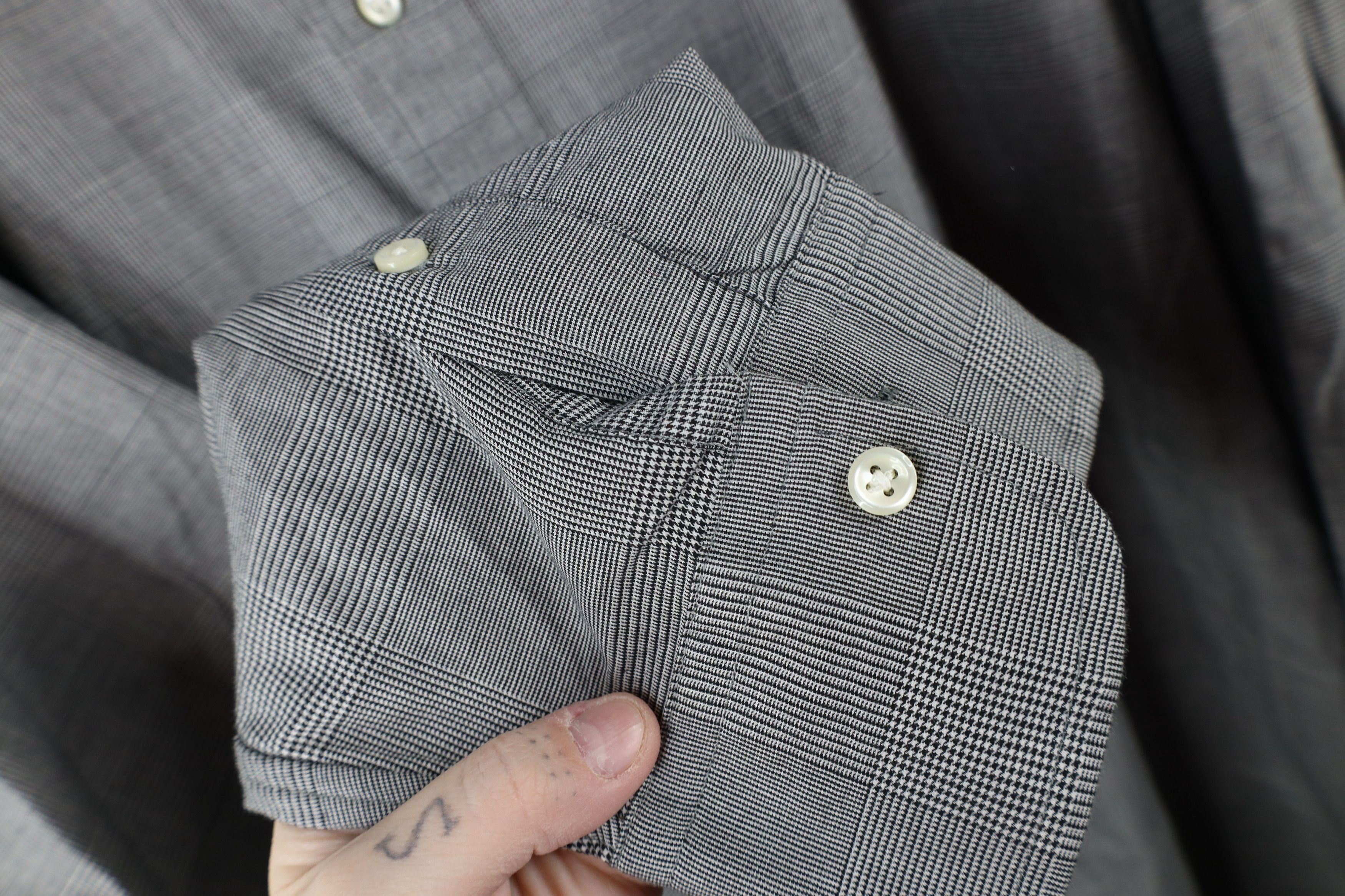 Ralph Lauren × Vintage Vintage Ralph Lauren Houndstooth Collared Button Shirt Size US XXL / EU 58 / 5 - 6 Thumbnail