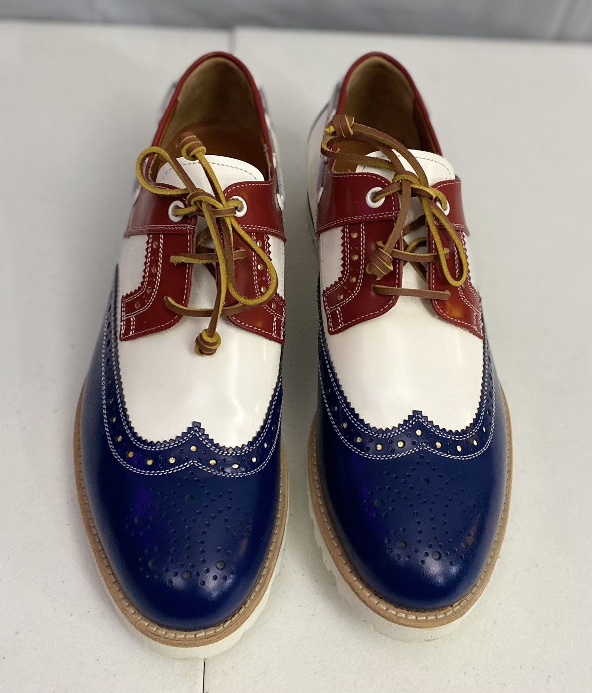 Dsquared2 Dsquared2 🇮🇹 R/W/B Leather Handmade Brogue Boat Shoes 9 NEW Size US 9 / EU 42 - 3 Thumbnail