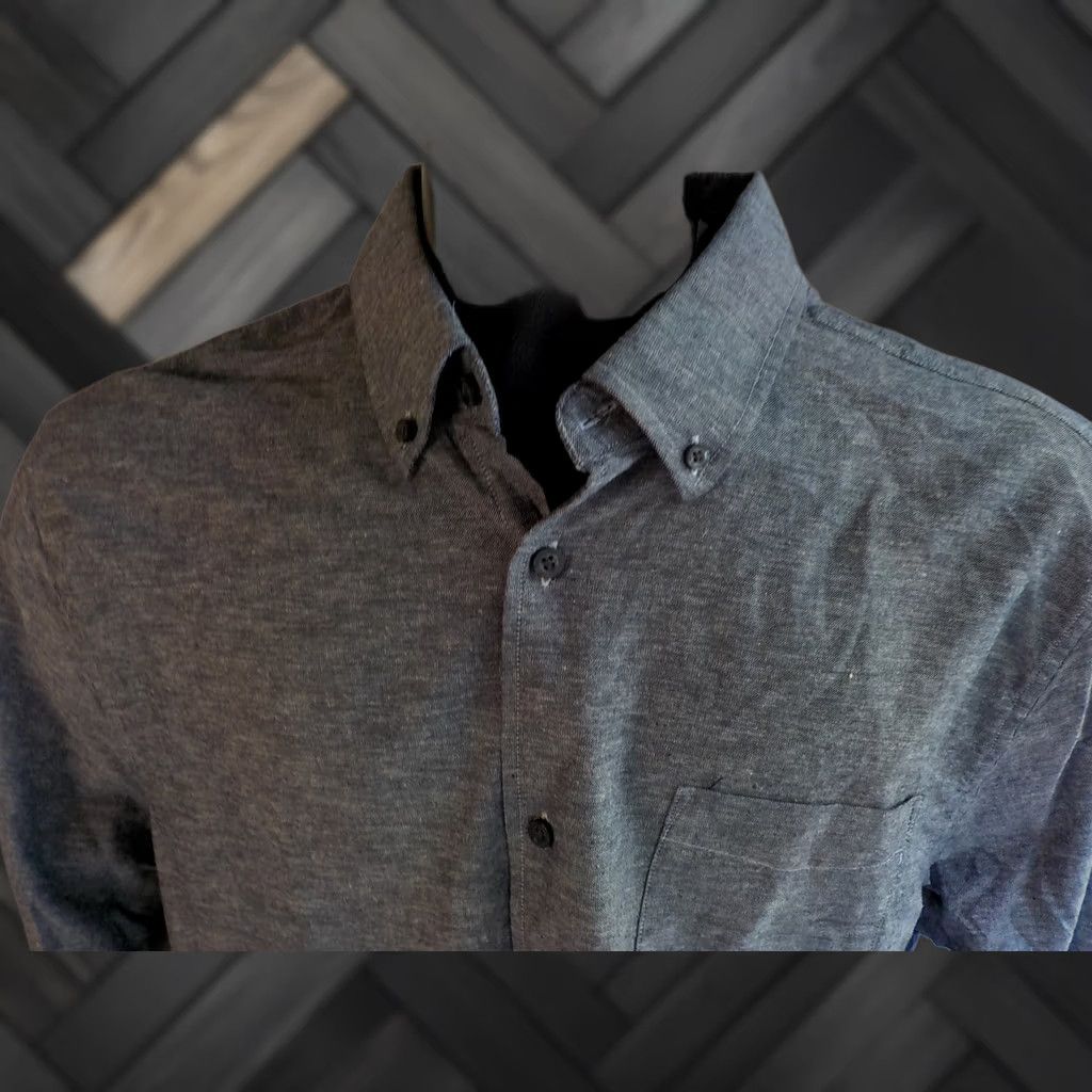 Vintage VINTAGE FIVE FOUR Elijah LS Button Down Shirt Blue Linen/Cotton XL NWT Size US XL / EU 56 / 4 - 1 Thumbnail
