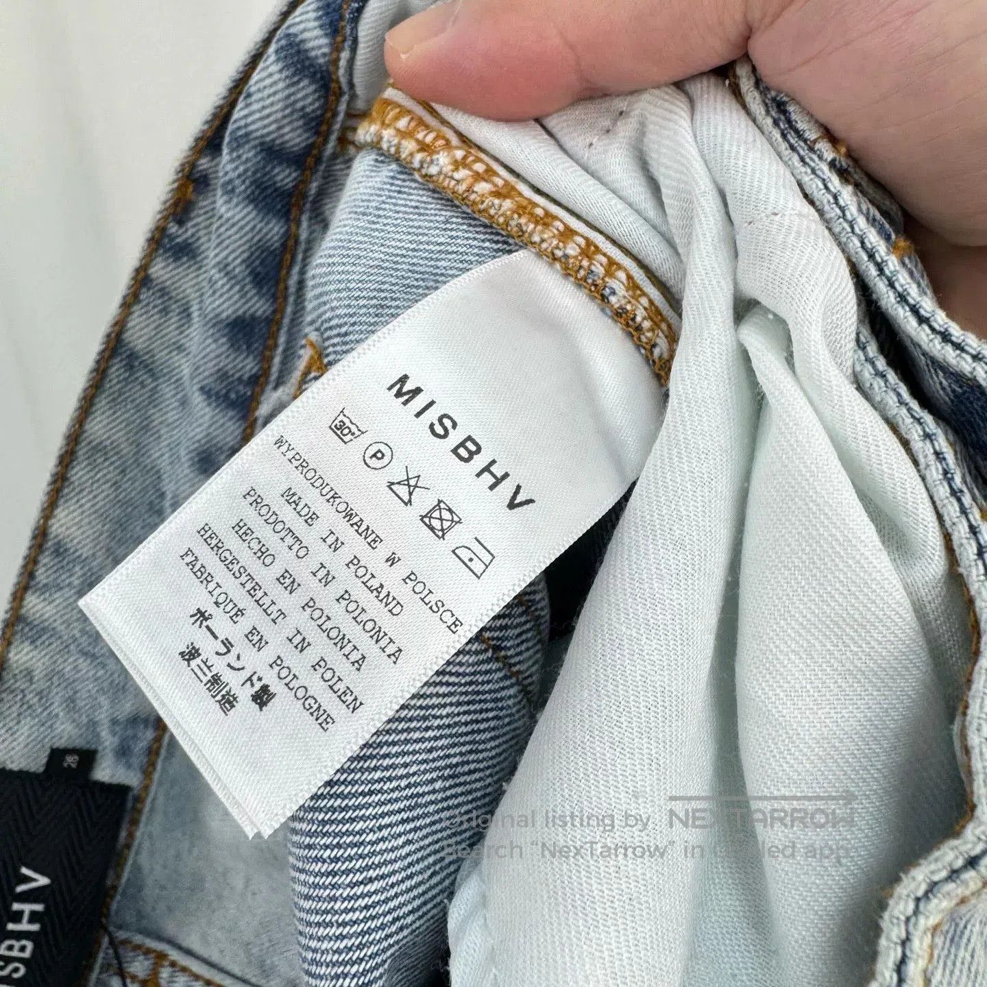 Misbhv MISBHV Light Blue Multi-Pocket Denim Wide-Leg Pants. Size 26" / US 2 / IT 38 - 7 Thumbnail