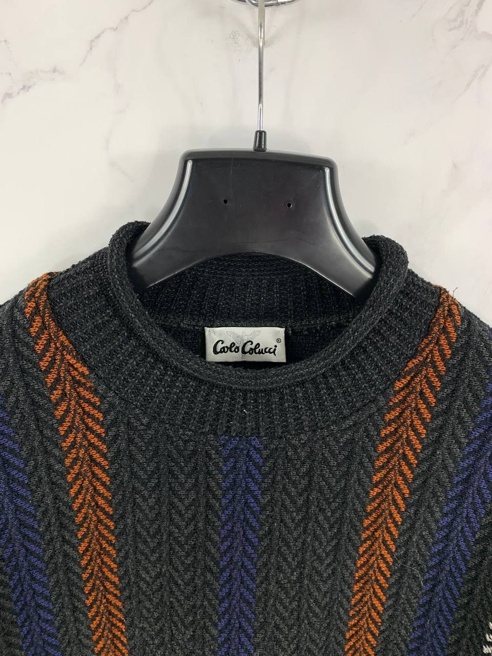 Carlo Colucci Carlo Colucci Multicolor Herringbone Knit Sweater Size 50 Size US M / EU 48-50 / 2 - 9 Thumbnail