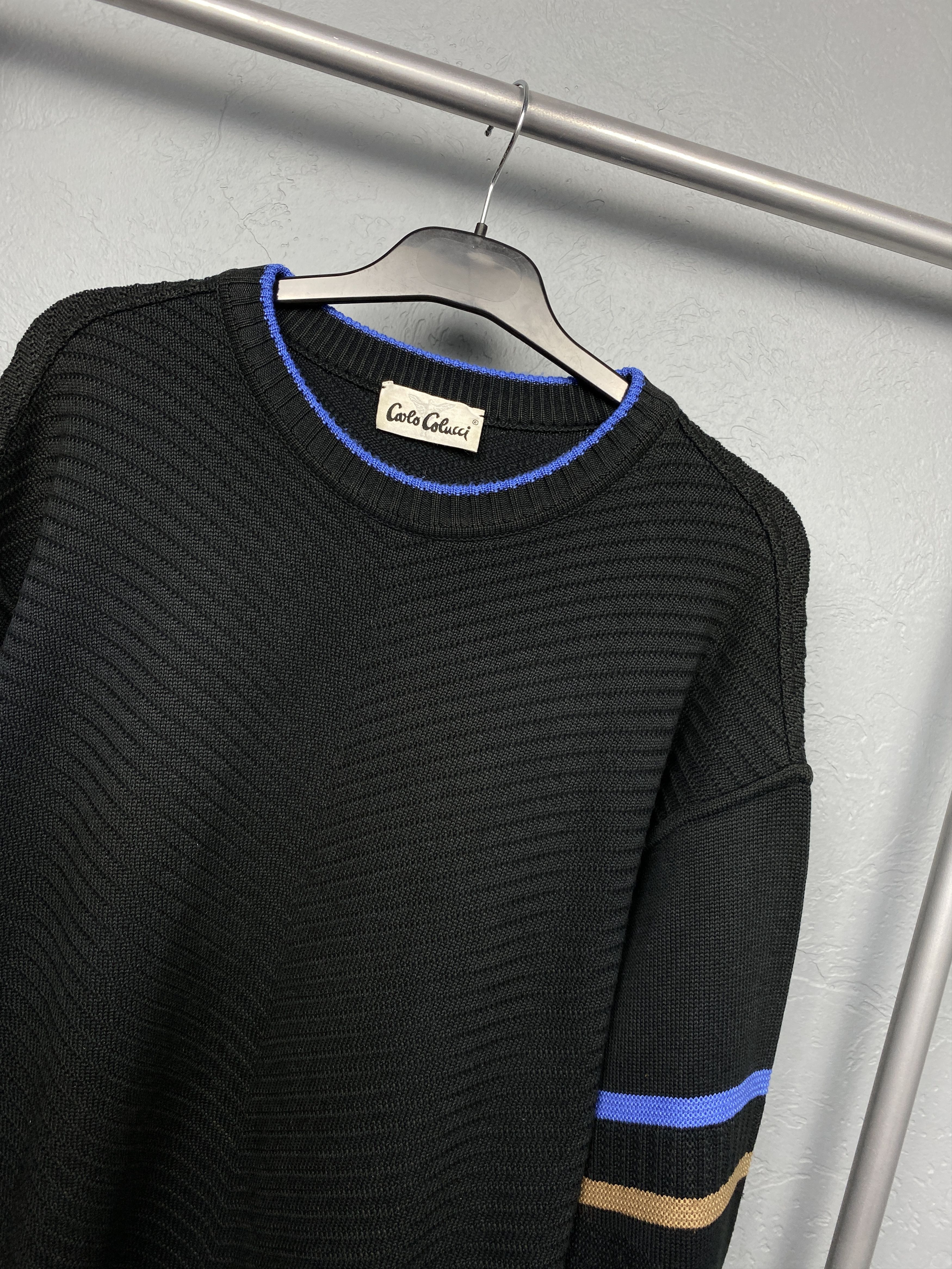 Carlo Colucci Carlo Colucci Vintage Mens Crew Neck Knit Sweater Size US L / EU 52-54 / 3 - 2 Thumbnail